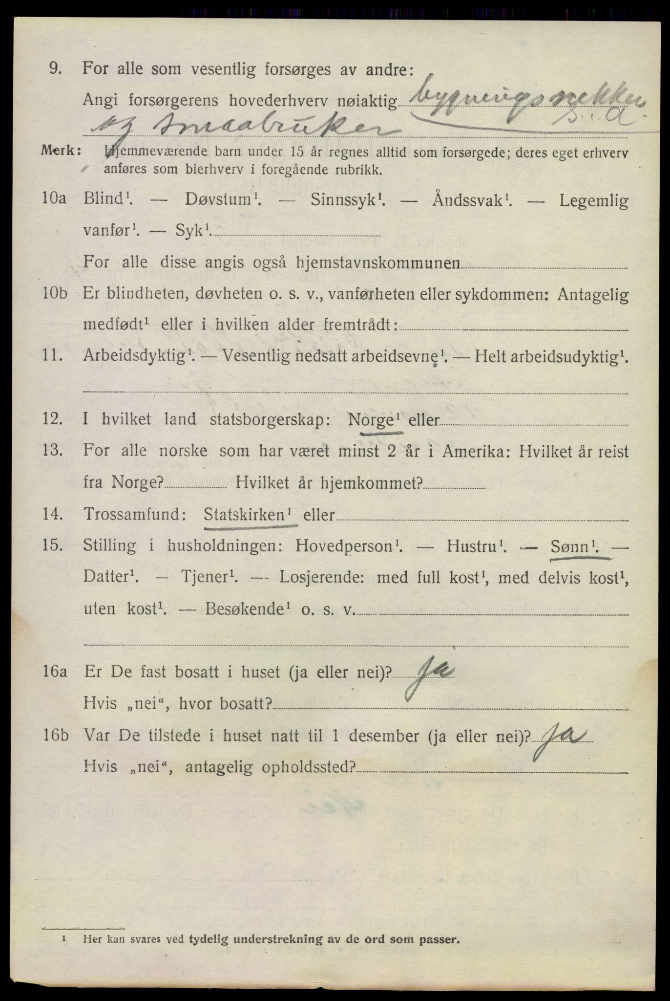 SAKO, 1920 census for Sauherad, 1920, p. 7156