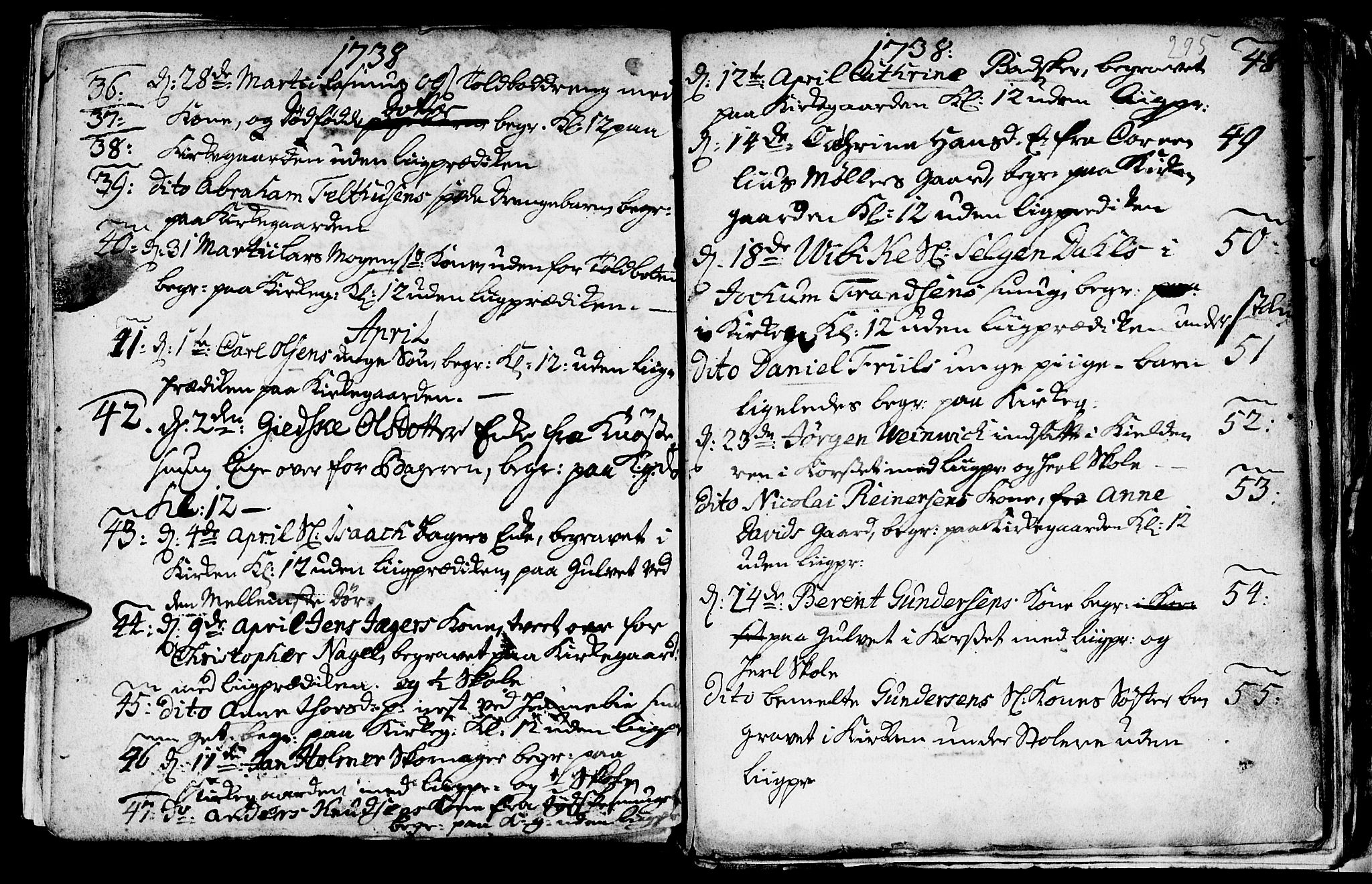 Nykirken Sokneprestembete, AV/SAB-A-77101/H/Haa/L0009: Parish register (official) no. A 9, 1689-1759, p. 295