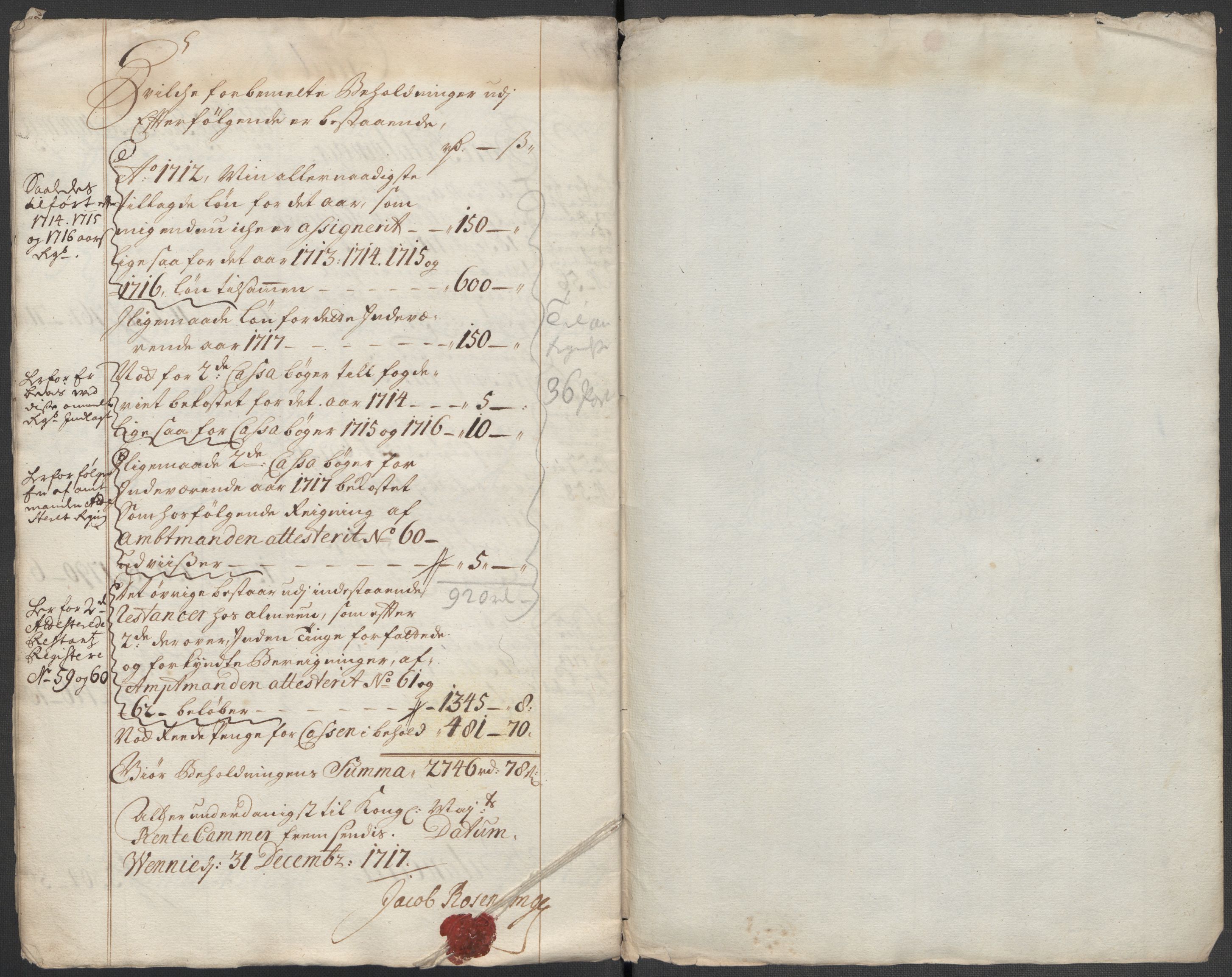 Rentekammeret inntil 1814, Reviderte regnskaper, Fogderegnskap, AV/RA-EA-4092/R67/L4683: Fogderegnskap Vesterålen, Andenes og Lofoten, 1717, p. 15