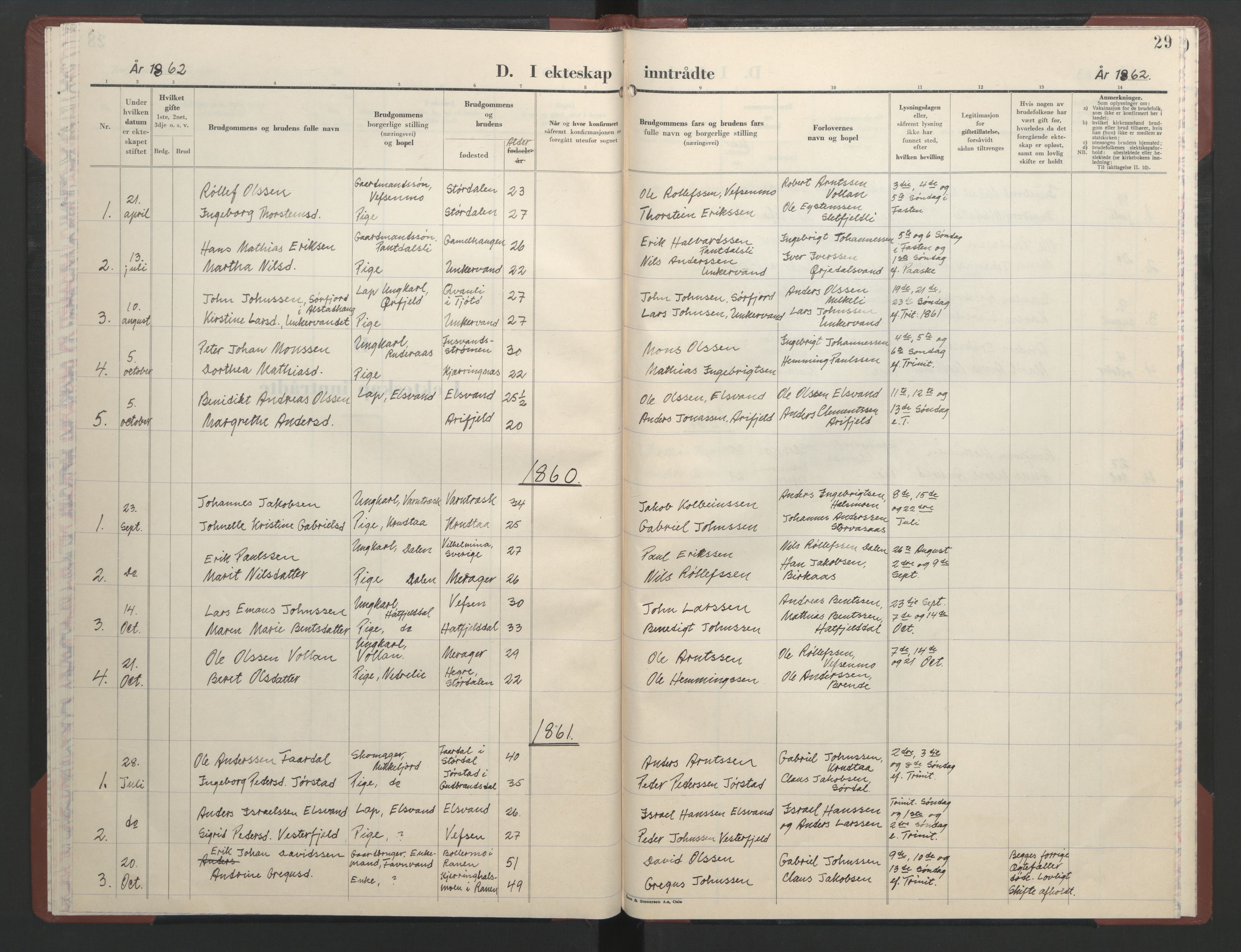 Ministerialprotokoller, klokkerbøker og fødselsregistre - Nordland, AV/SAT-A-1459/823/L0335: Parish register (official) no. 823D01, 1860-1864, p. 29