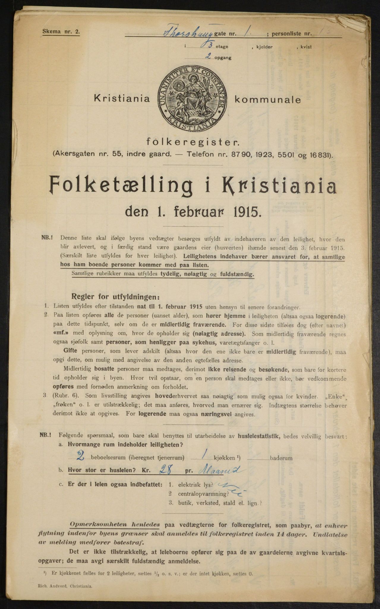 OBA, Municipal Census 1915 for Kristiania, 1915, p. 114734