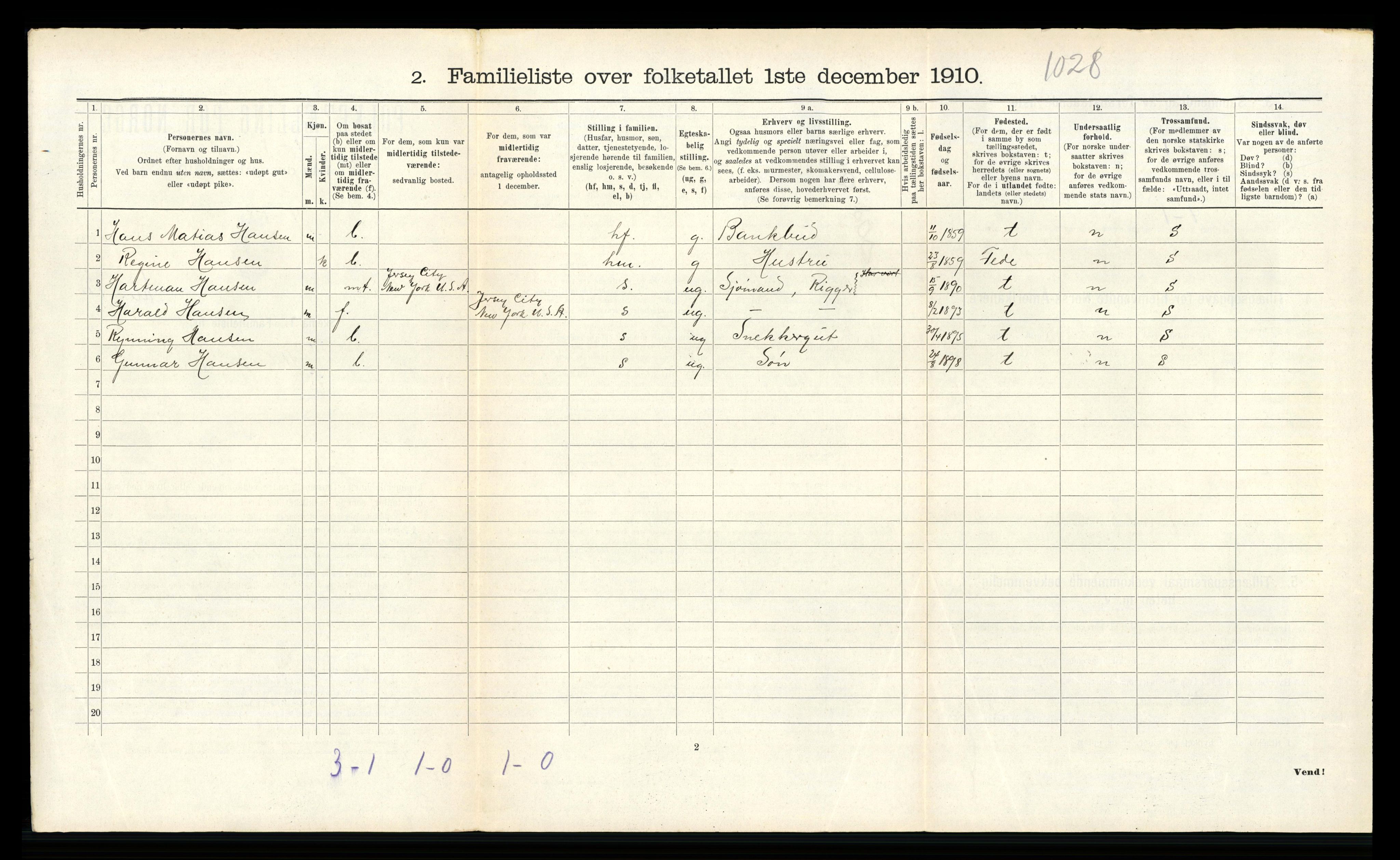 RA, 1910 census for Flekkefjord, 1910, p. 693