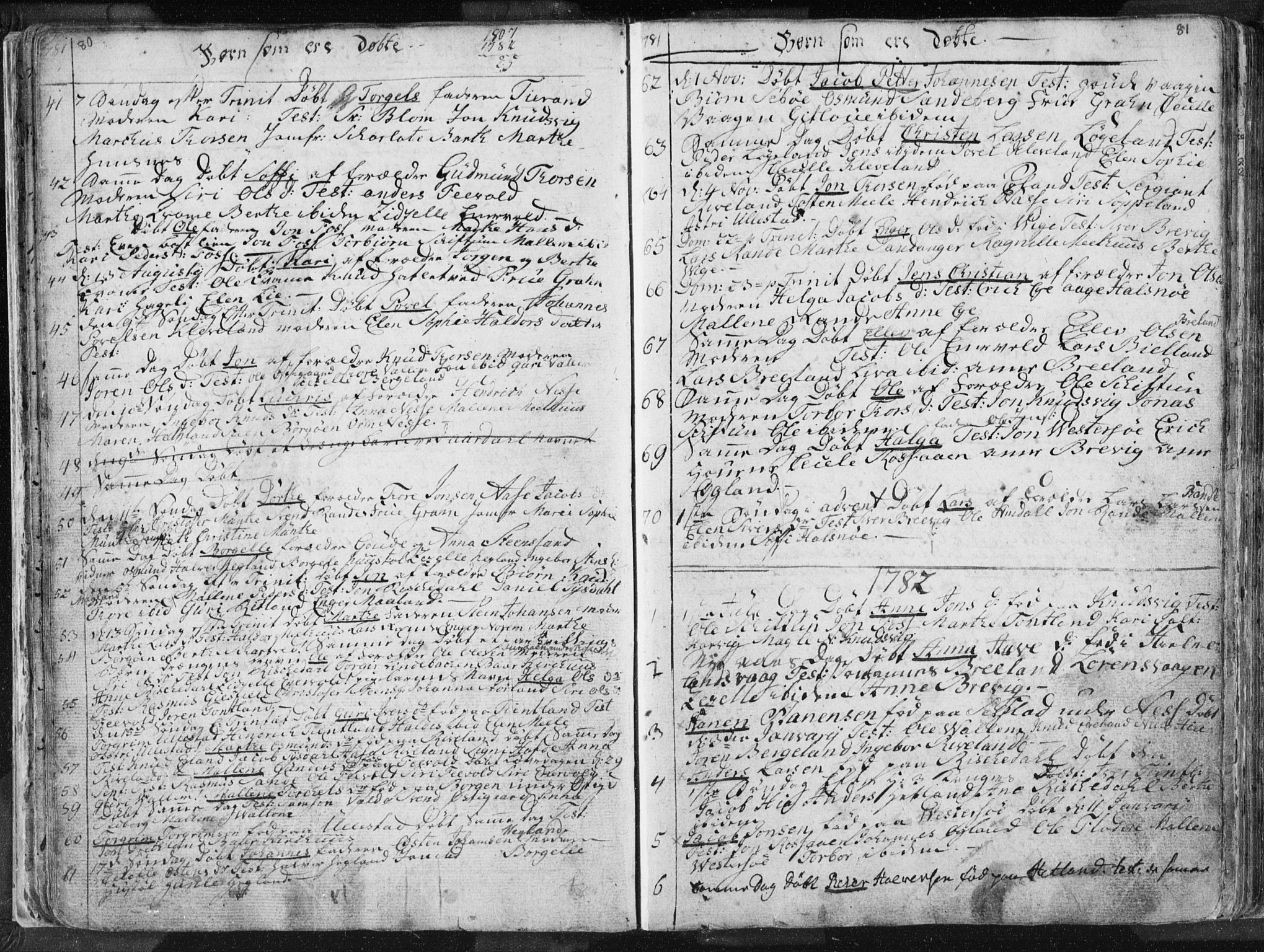 Hjelmeland sokneprestkontor, AV/SAST-A-101843/01/IV/L0001: Parish register (official) no. A 1, 1760-1799, p. 80-81