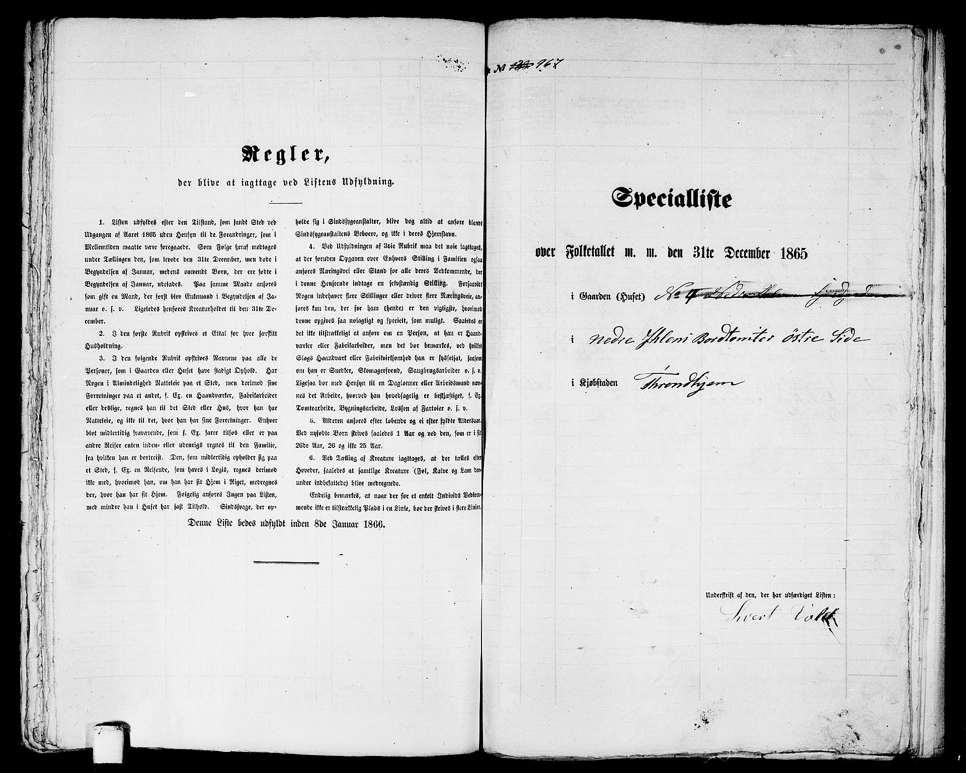 RA, 1865 census for Trondheim, 1865, p. 2013