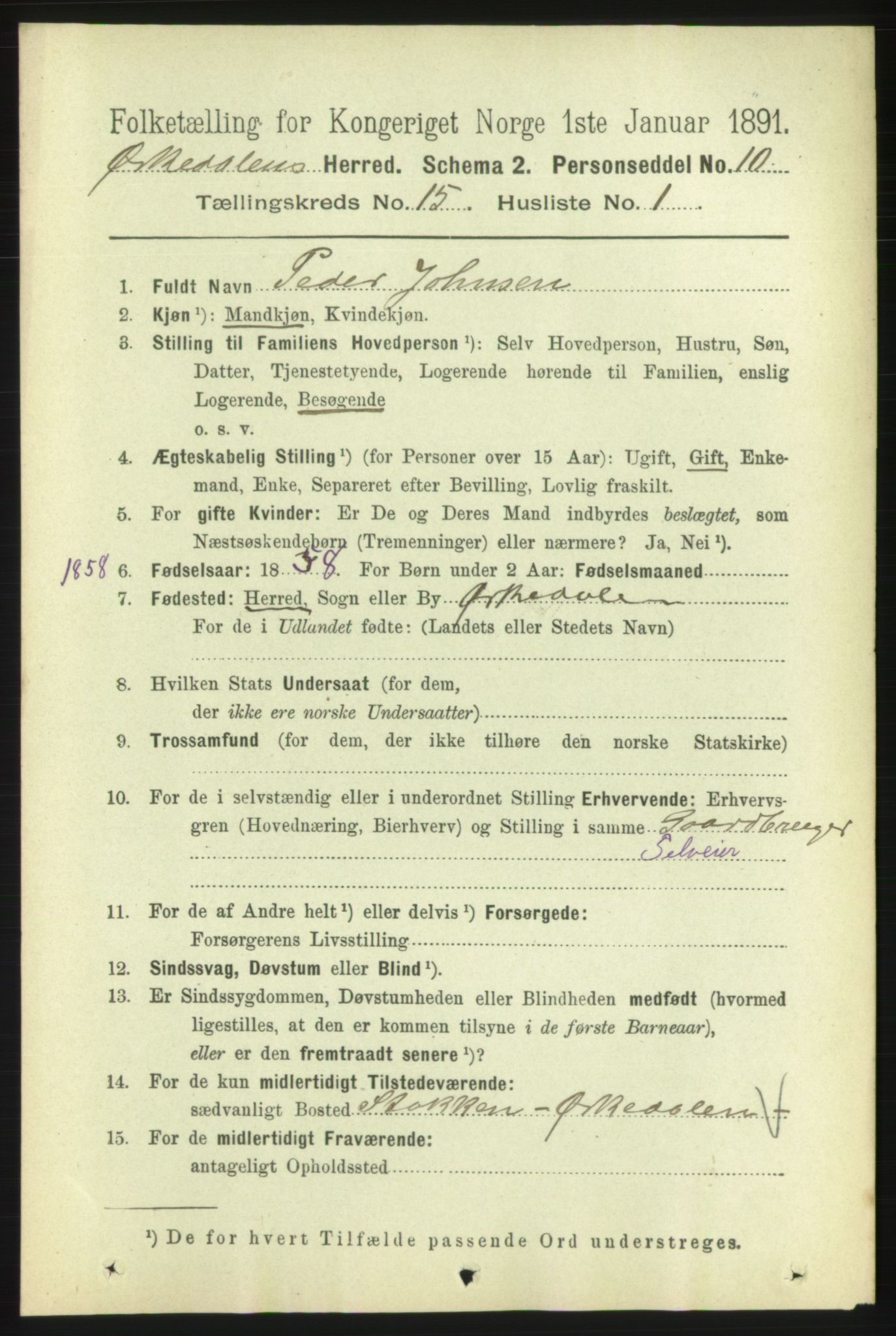 RA, 1891 census for 1638 Orkdal, 1891, p. 6886