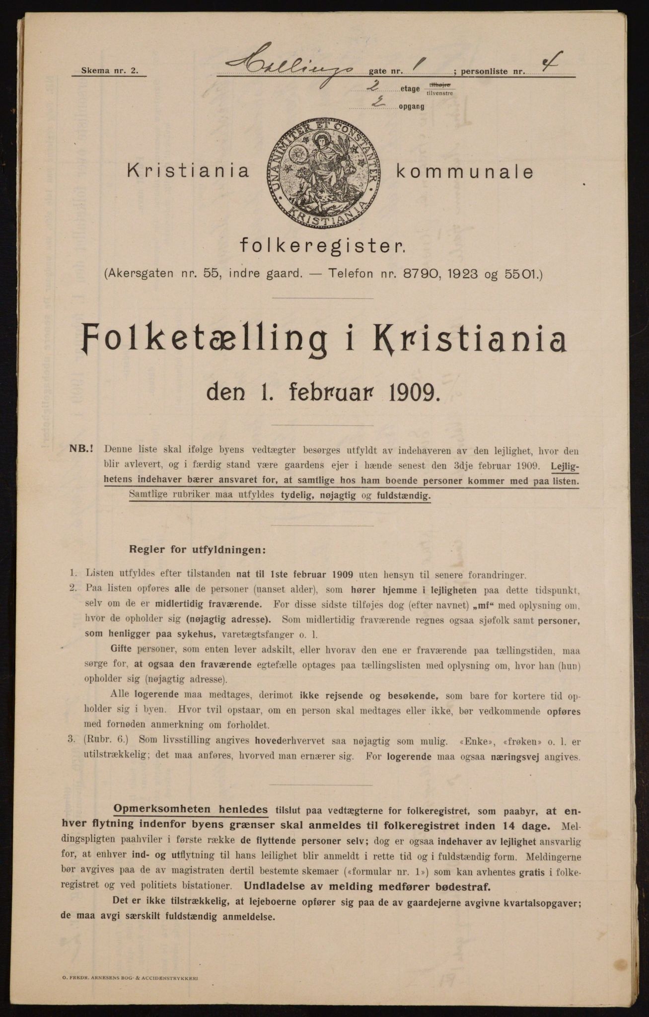 OBA, Municipal Census 1909 for Kristiania, 1909, p. 30899