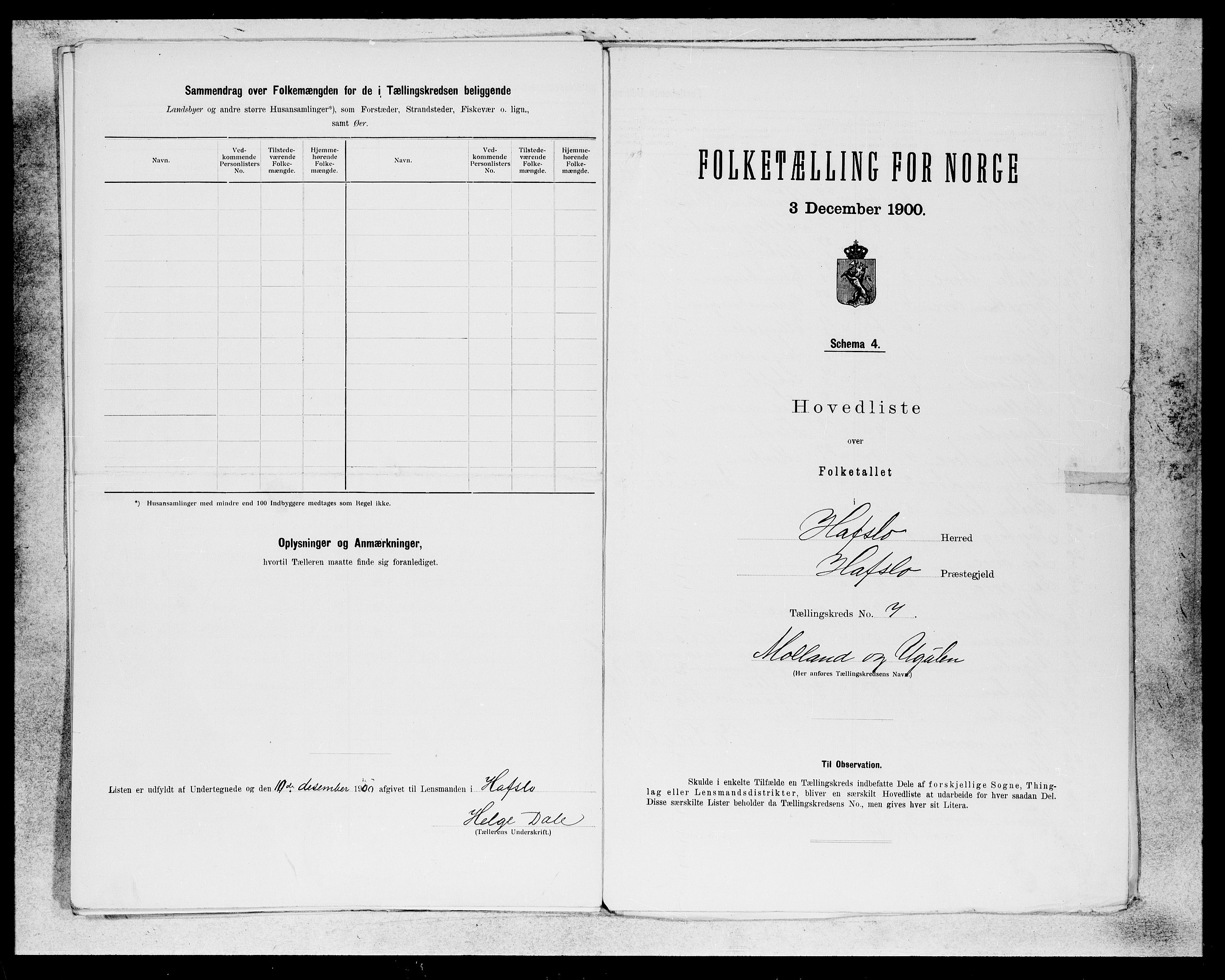 SAB, 1900 census for Hafslo, 1900, p. 13