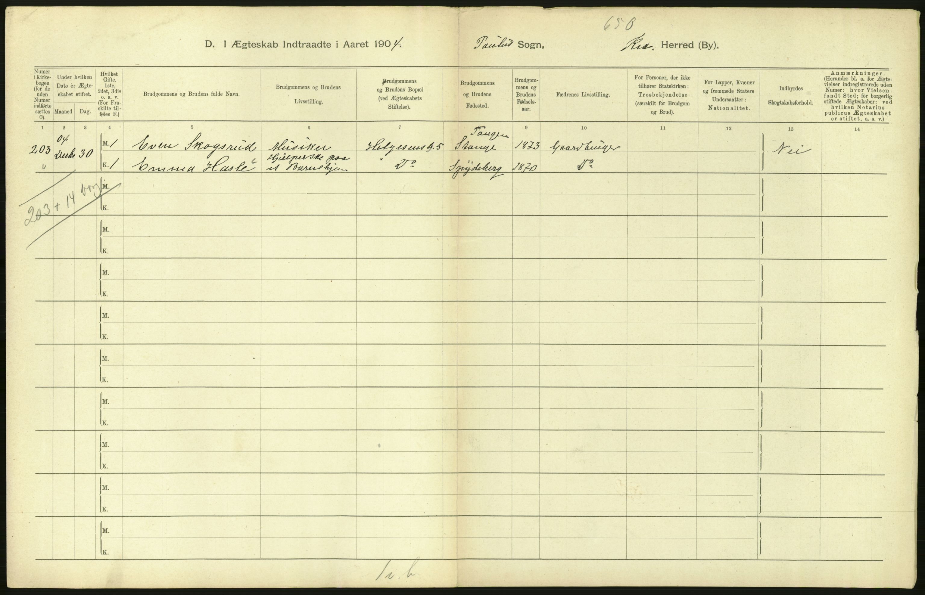 Statistisk sentralbyrå, Sosiodemografiske emner, Befolkning, AV/RA-S-2228/D/Df/Dfa/Dfab/L0004: Kristiania: Gifte, døde, 1904, p. 164