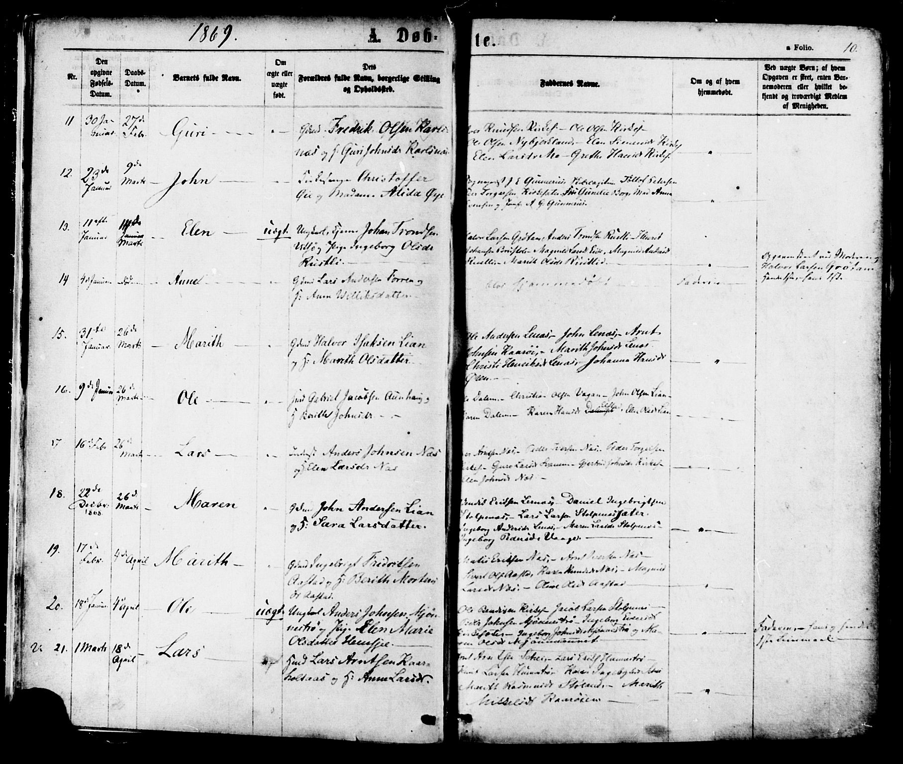 Ministerialprotokoller, klokkerbøker og fødselsregistre - Sør-Trøndelag, SAT/A-1456/630/L0495: Parish register (official) no. 630A08, 1868-1878, p. 10