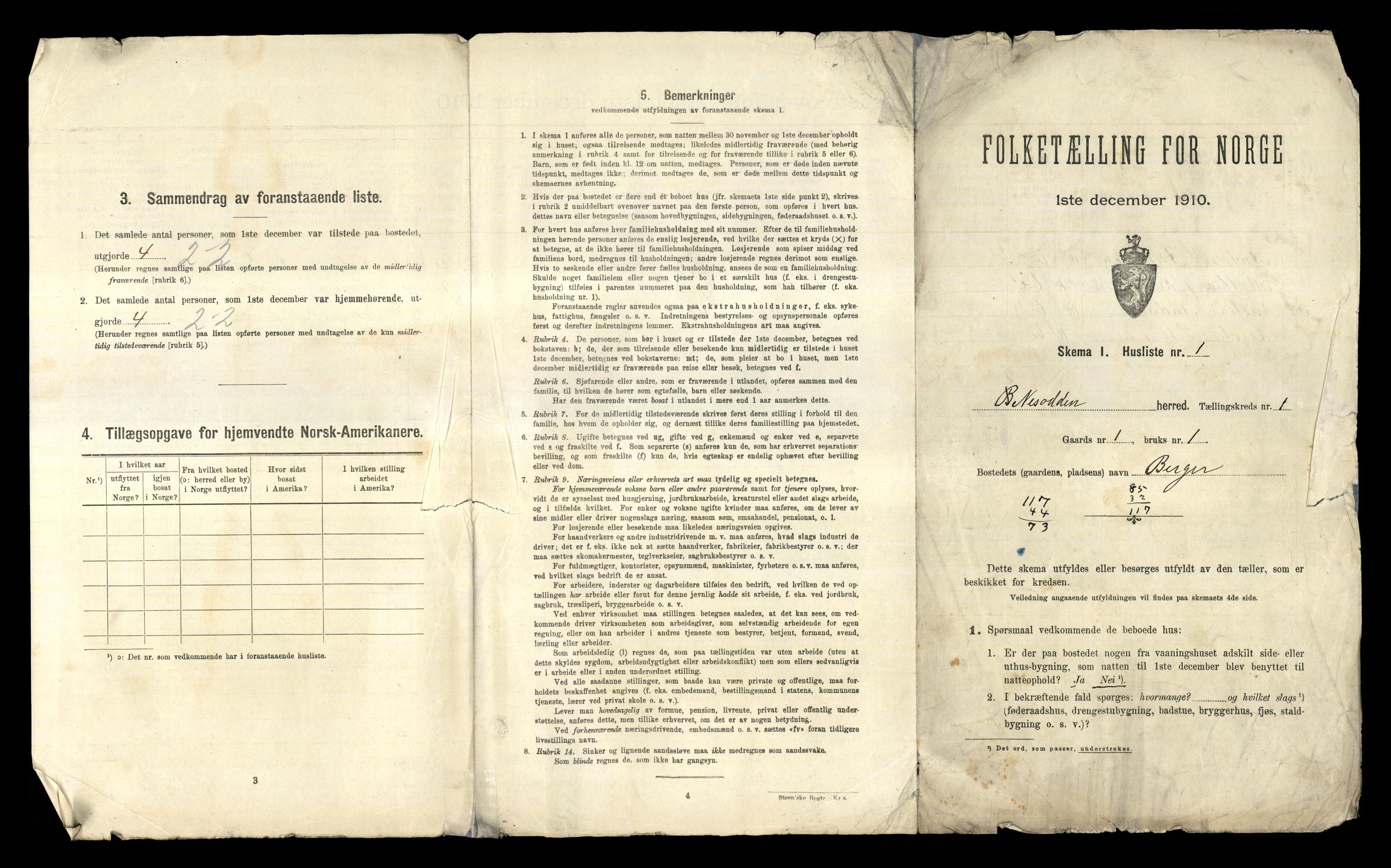 RA, 1910 census for Nesodden, 1910, p. 32