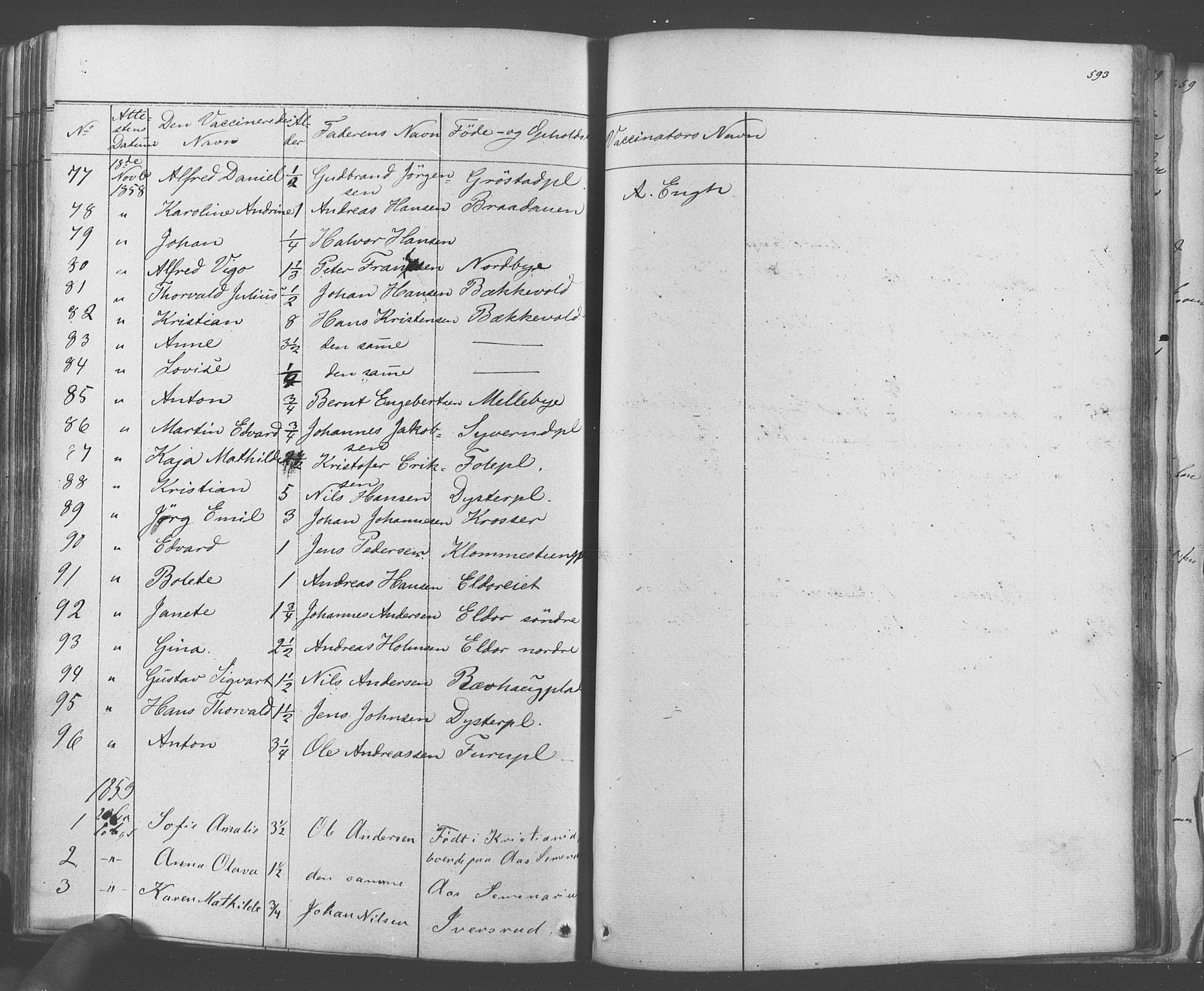 Ås prestekontor Kirkebøker, AV/SAO-A-10894/F/Fa/L0006: Parish register (official) no. I 6, 1841-1853, p. 592-593