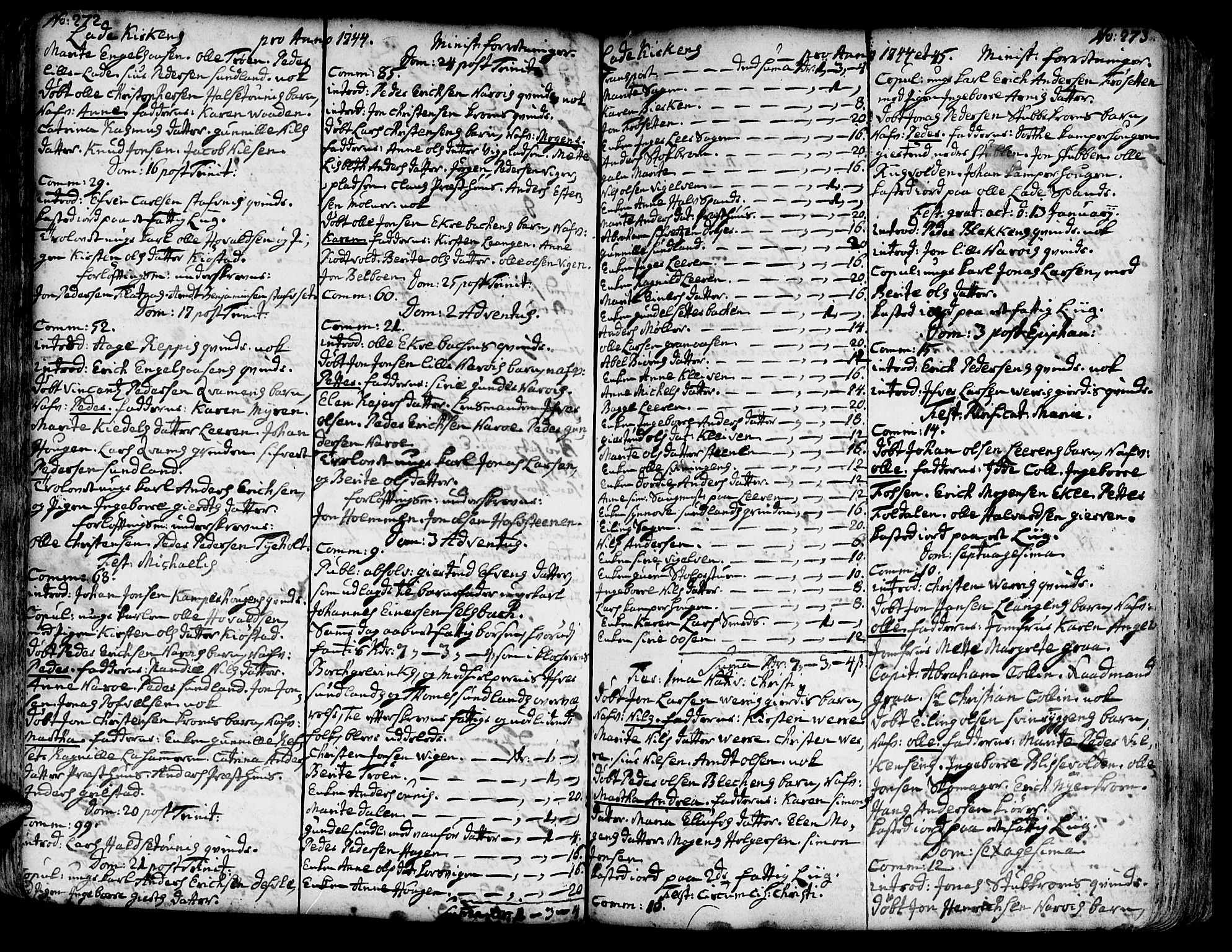 Ministerialprotokoller, klokkerbøker og fødselsregistre - Sør-Trøndelag, SAT/A-1456/606/L0275: Parish register (official) no. 606A01 /1, 1727-1780, p. 272-273
