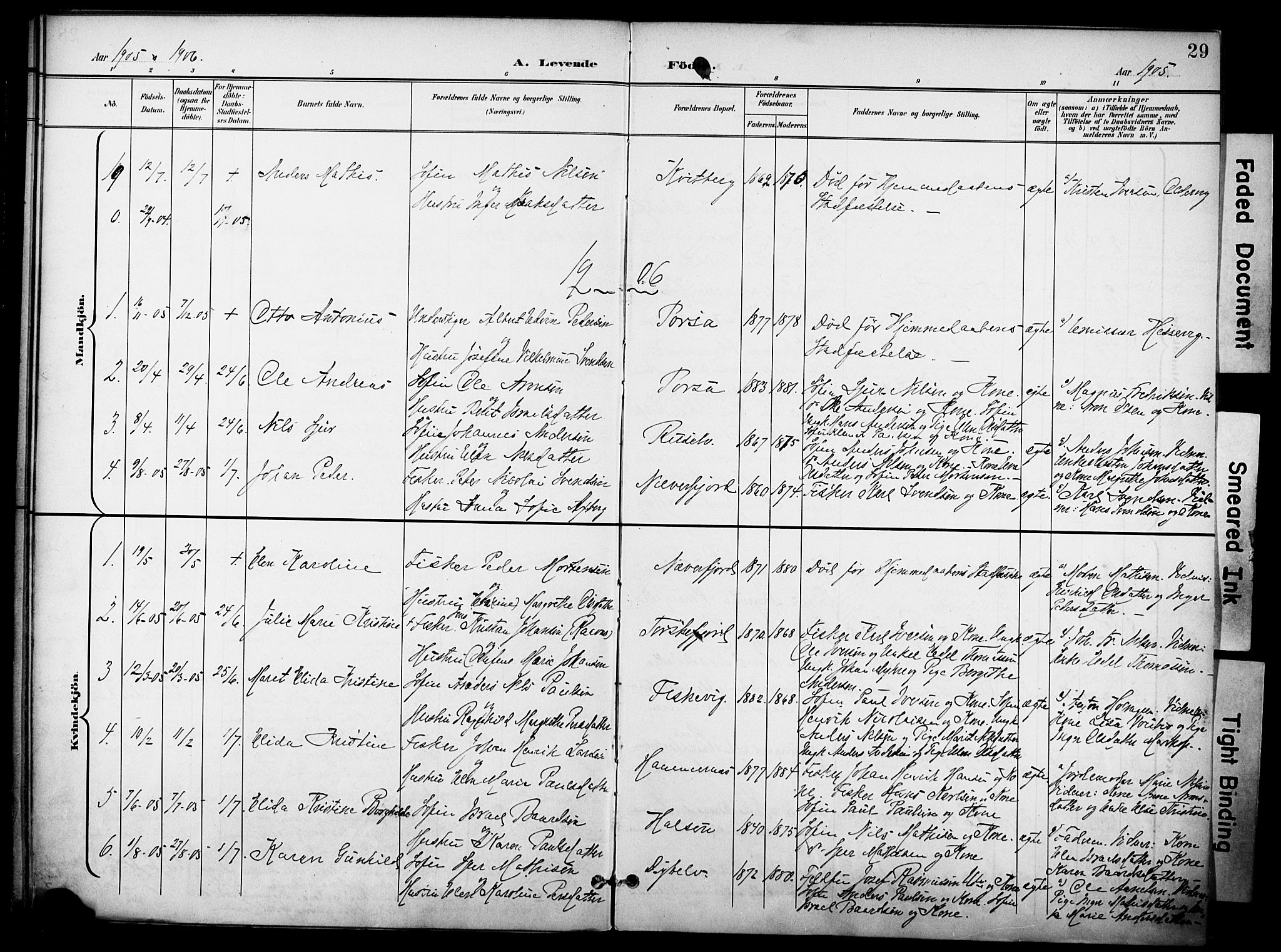 Hammerfest sokneprestkontor, SATØ/S-1347/H/Ha/L0012.kirke: Parish register (official) no. 12, 1898-1908, p. 29