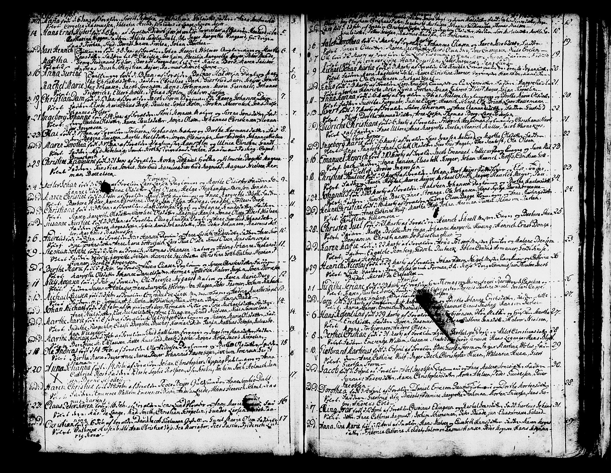Domkirken sokneprestembete, SAB/A-74801/H/Haa/L0003: Parish register (official) no. A 3, 1758-1789, p. 250-251