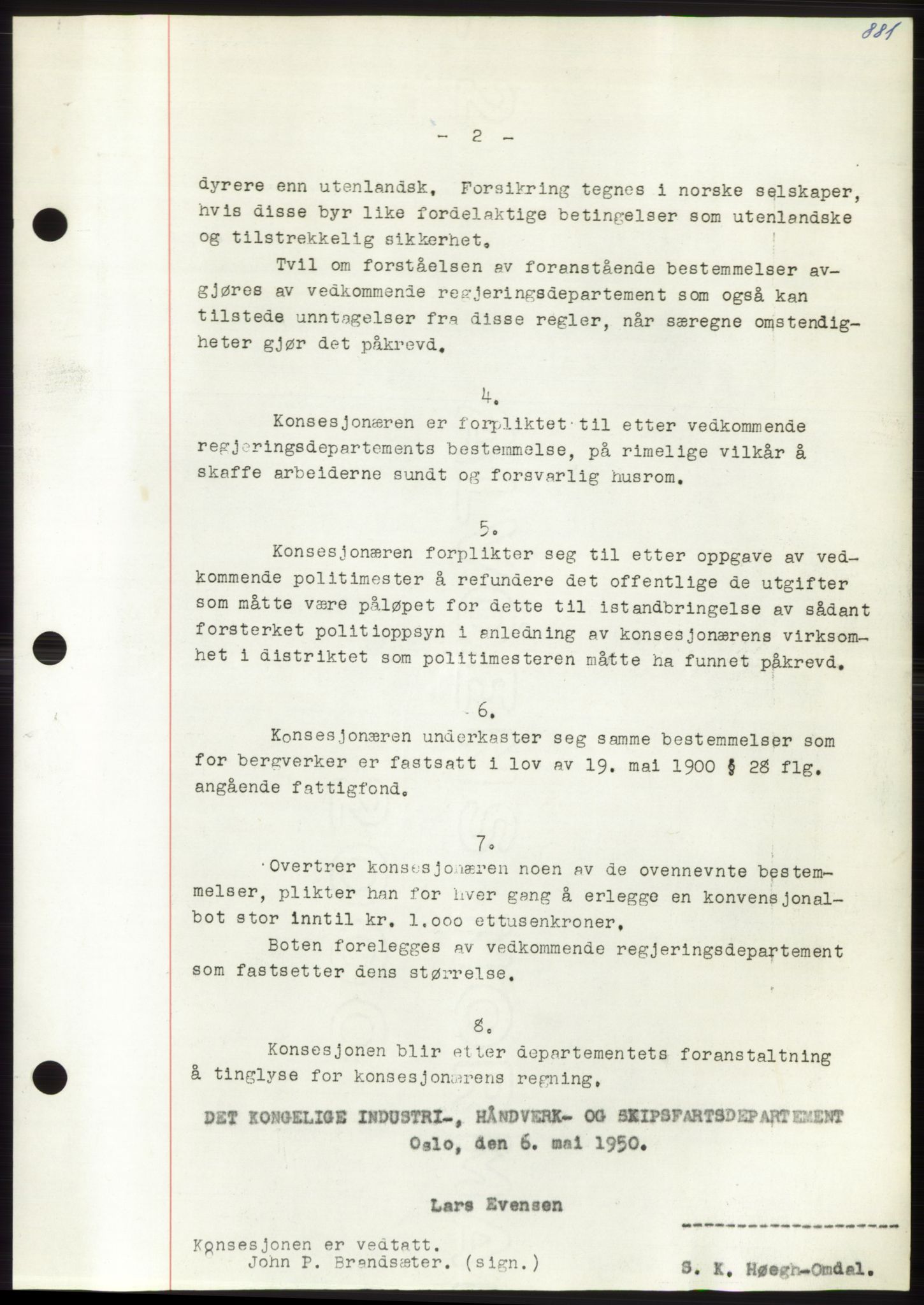 Nordmøre sorenskriveri, AV/SAT-A-4132/1/2/2Ca: Mortgage book no. B104, 1950-1950, Diary no: : 1672/1950