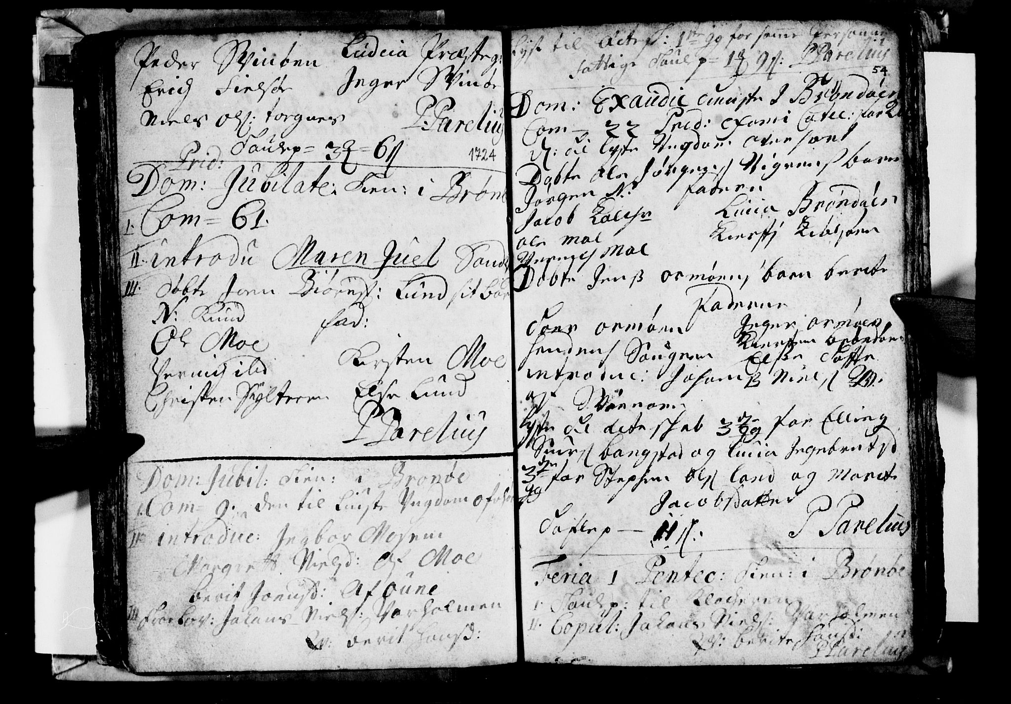 Ministerialprotokoller, klokkerbøker og fødselsregistre - Nordland, AV/SAT-A-1459/813/L0194: Parish register (official) no. 813A04, 1719-1758, p. 54