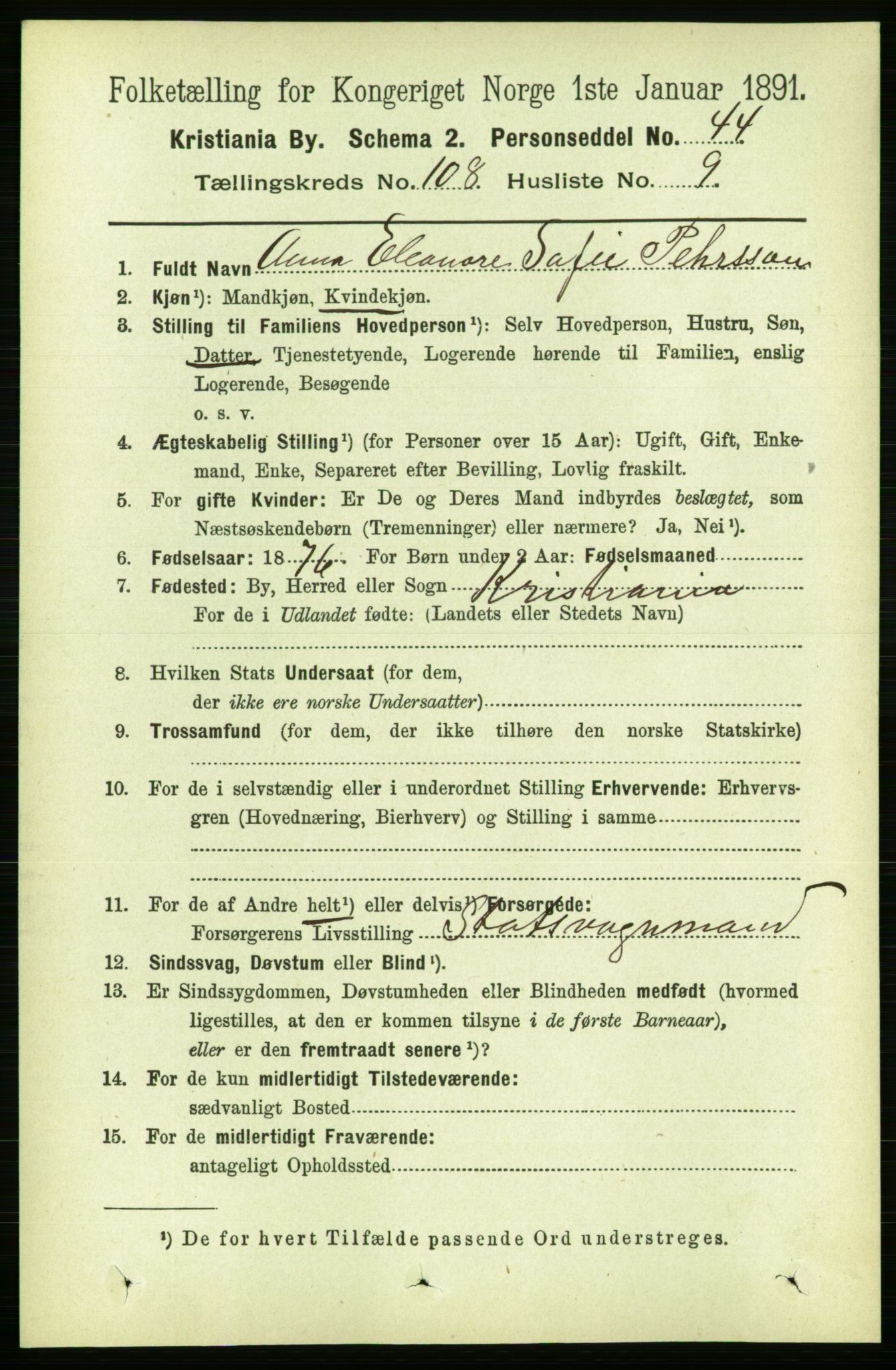 RA, 1891 census for 0301 Kristiania, 1891, p. 55777
