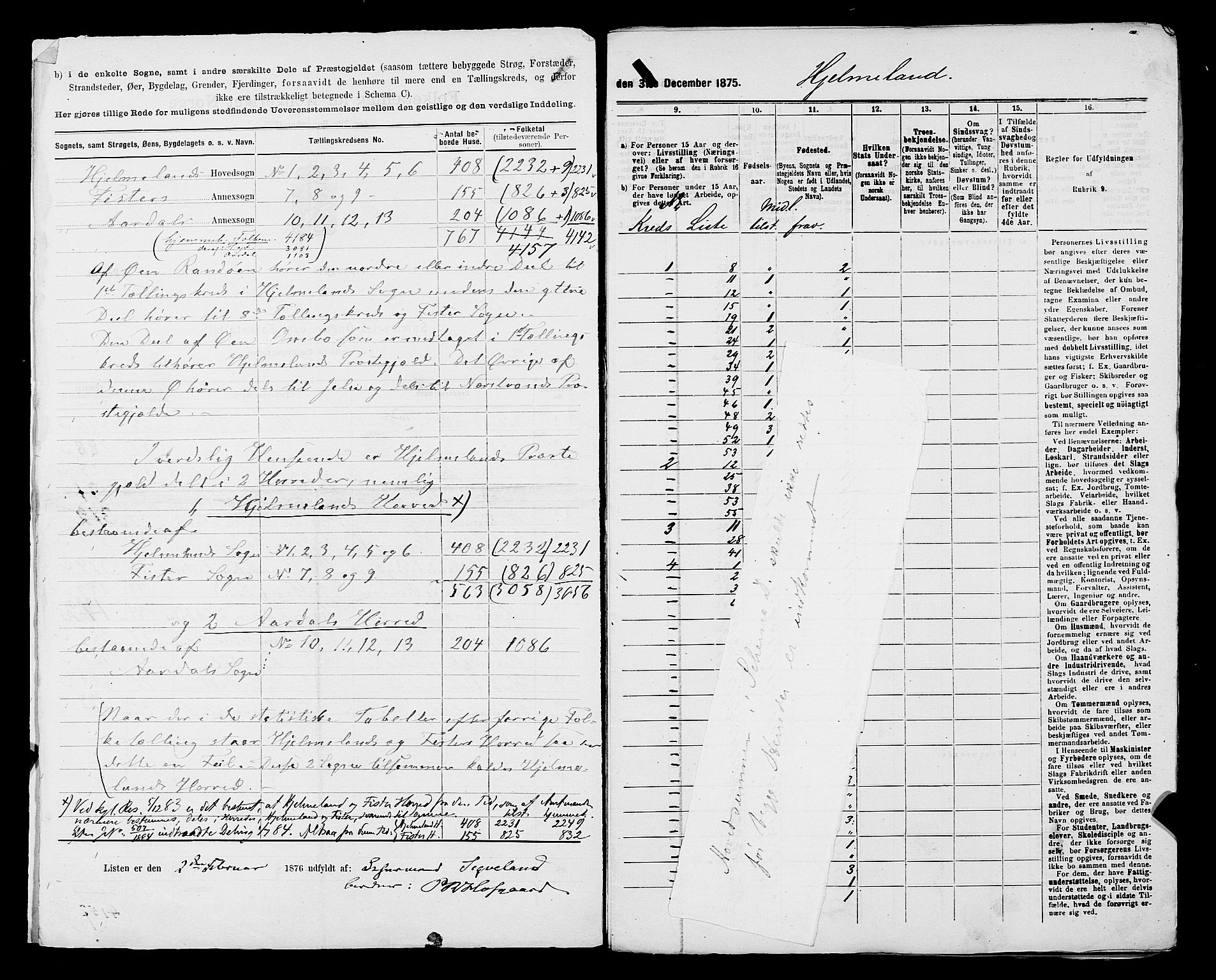 SAST, 1875 census for 1133P Hjelmeland, 1875, p. 5