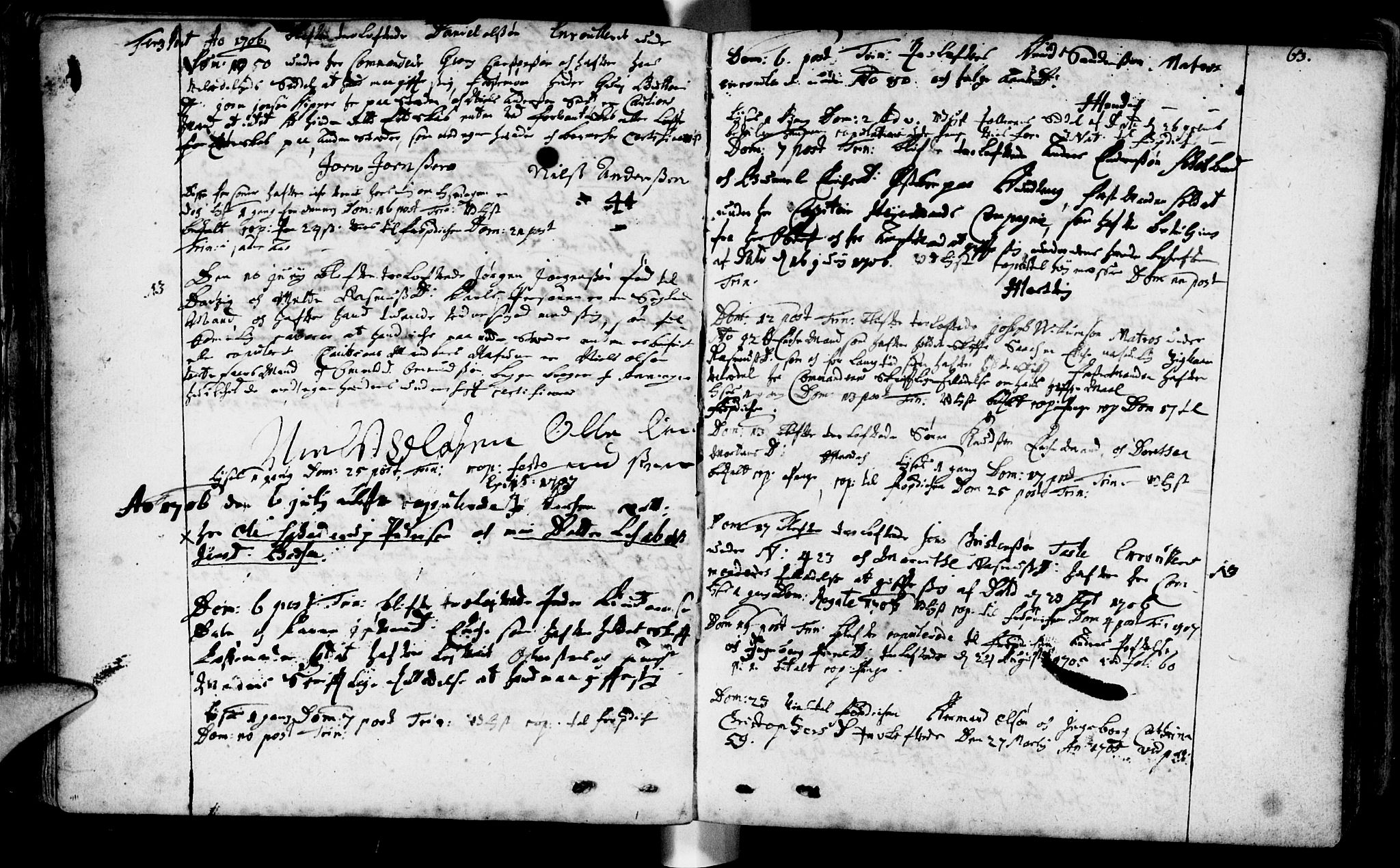 Domkirken sokneprestkontor, SAST/A-101812/001/30/30BA/L0001: Parish register (official) no. A 1 /1, 1688-1727, p. 63