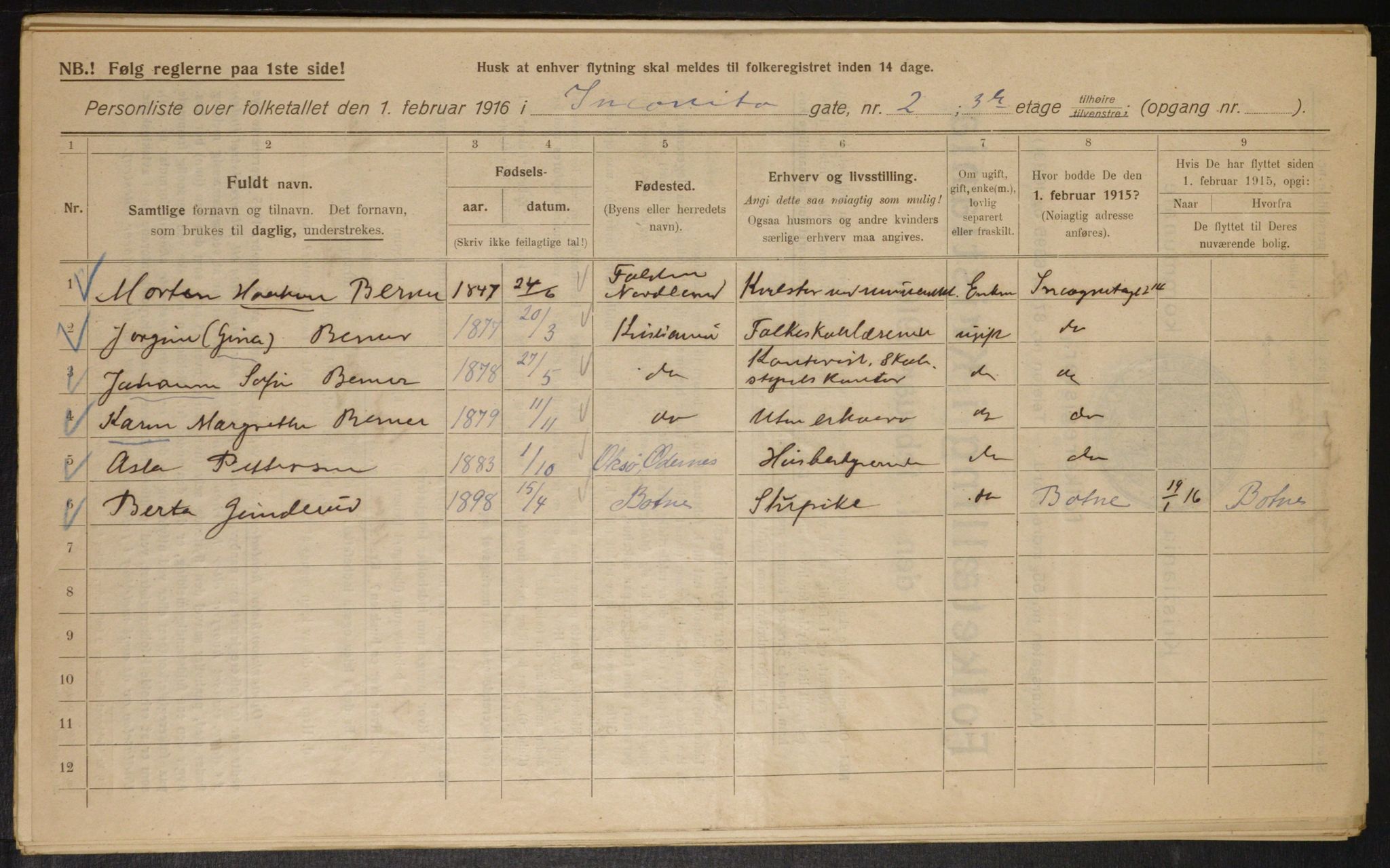 OBA, Municipal Census 1916 for Kristiania, 1916, p. 44939