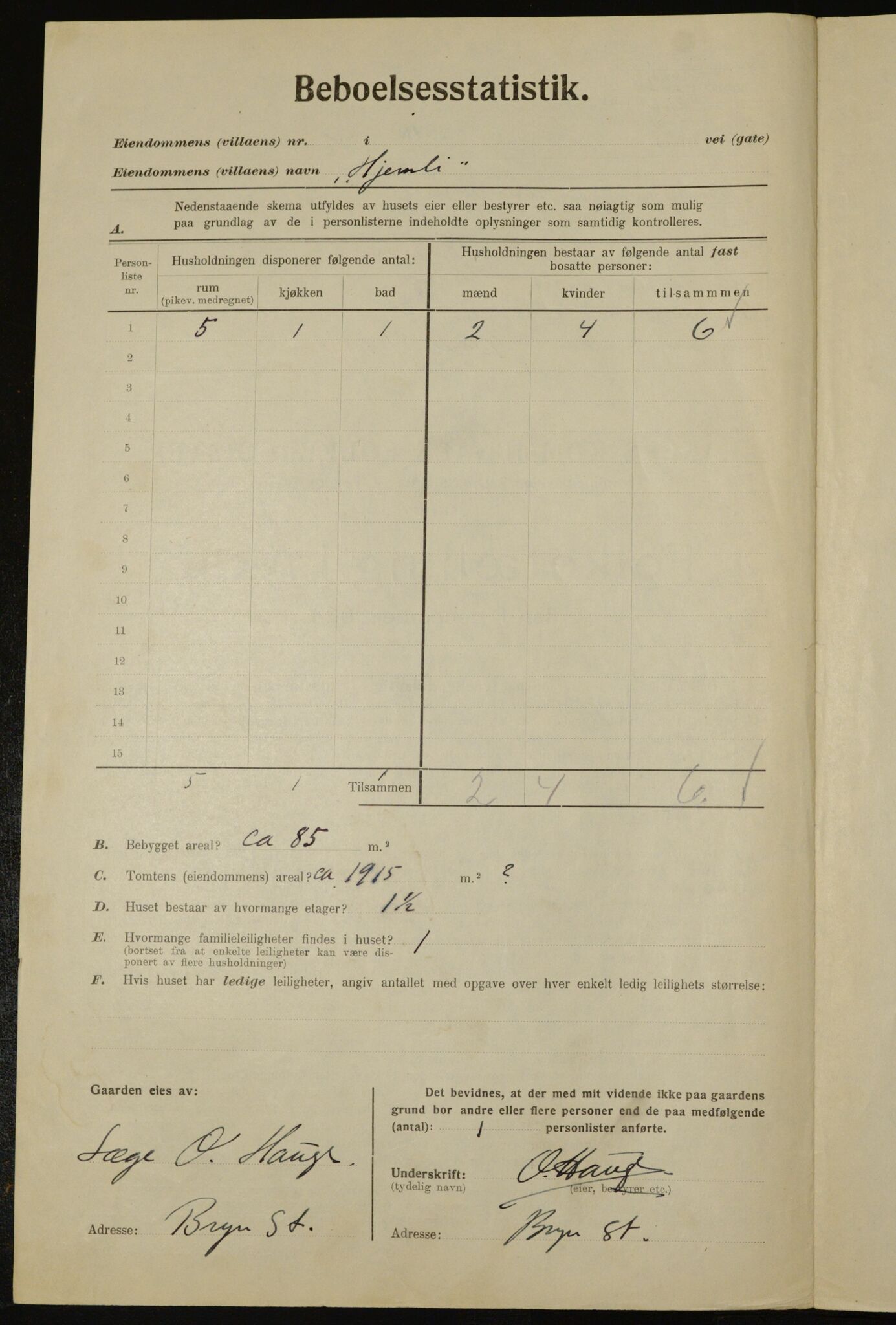 , Municipal Census 1923 for Aker, 1923, p. 36373