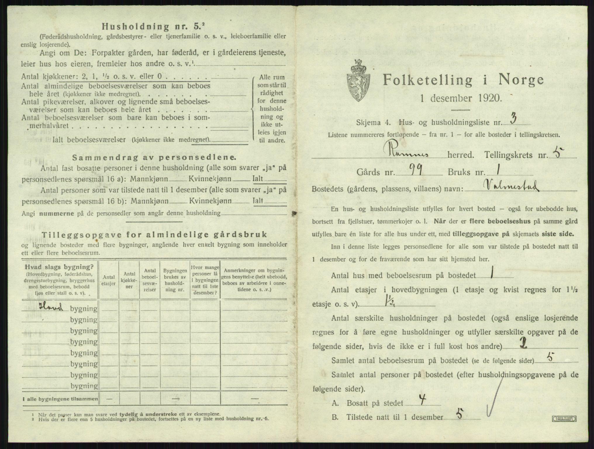 SAKO, 1920 census for Ramnes, 1920, p. 731