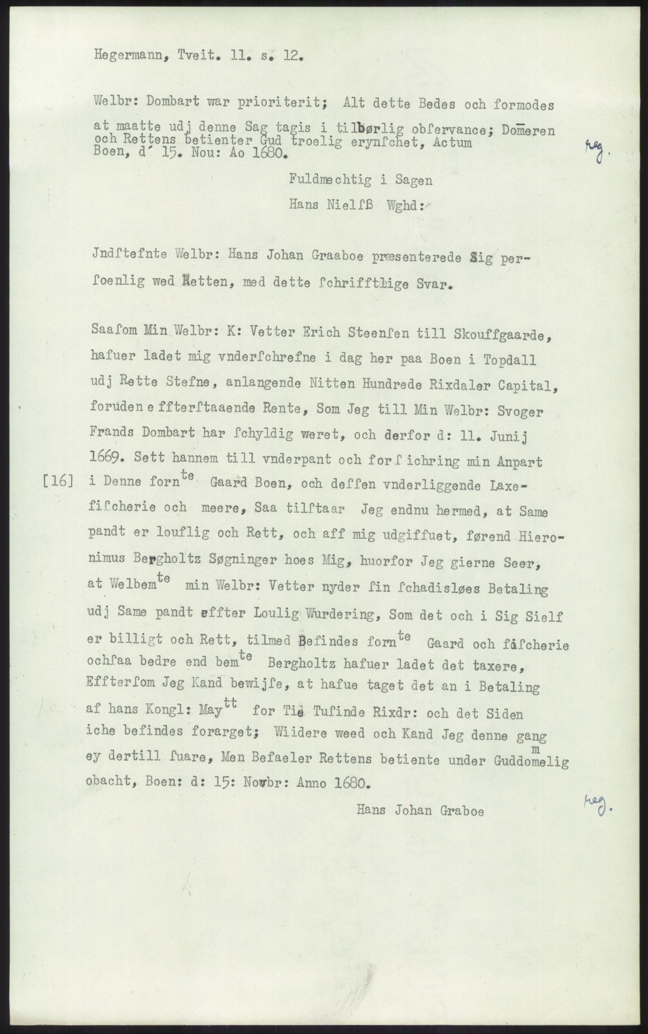 Samlinger til kildeutgivelse, Diplomavskriftsamlingen, RA/EA-4053/H/Ha, p. 1468