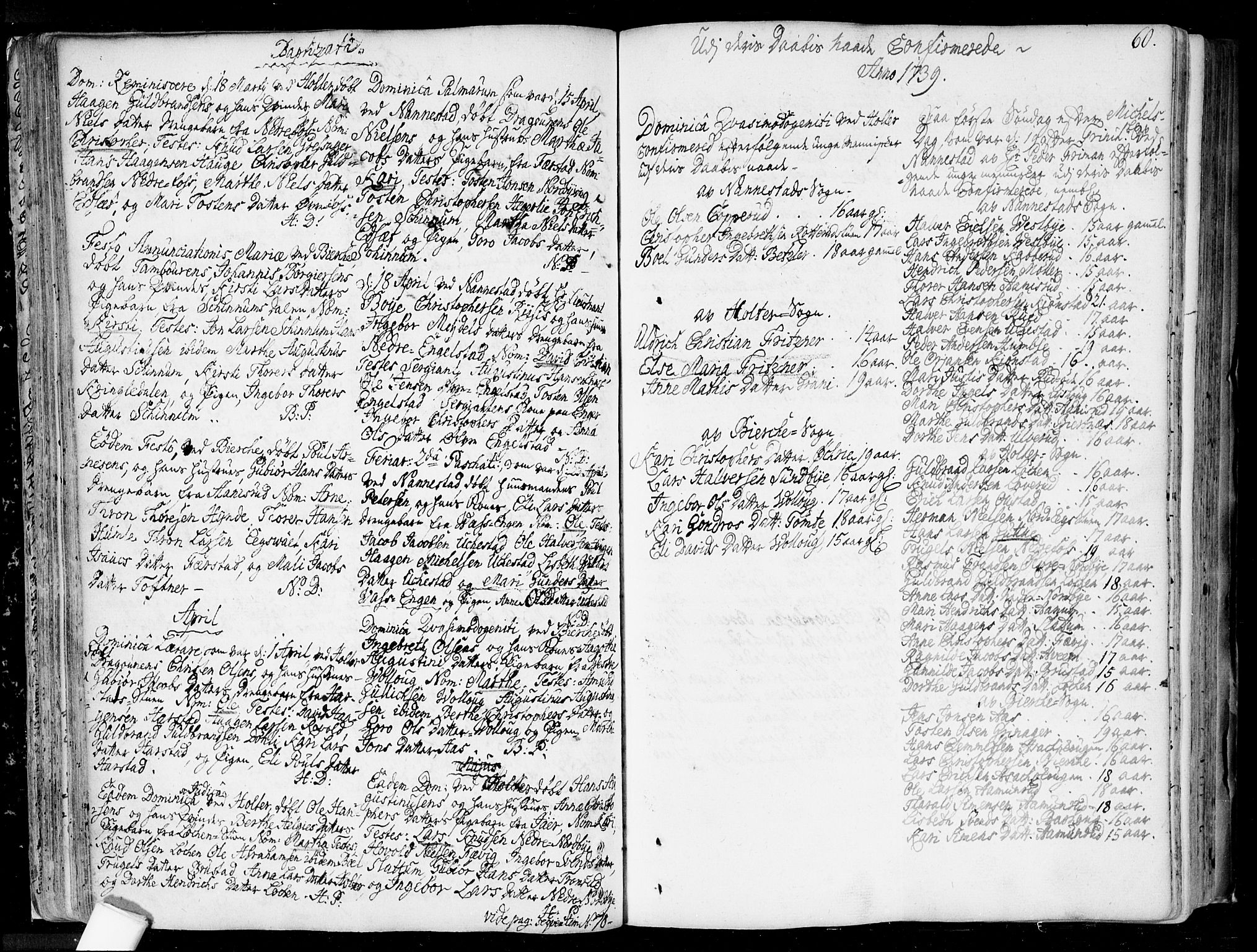 Nannestad prestekontor Kirkebøker, SAO/A-10414a/F/Fa/L0006: Parish register (official) no. I 6, 1739-1754, p. 60