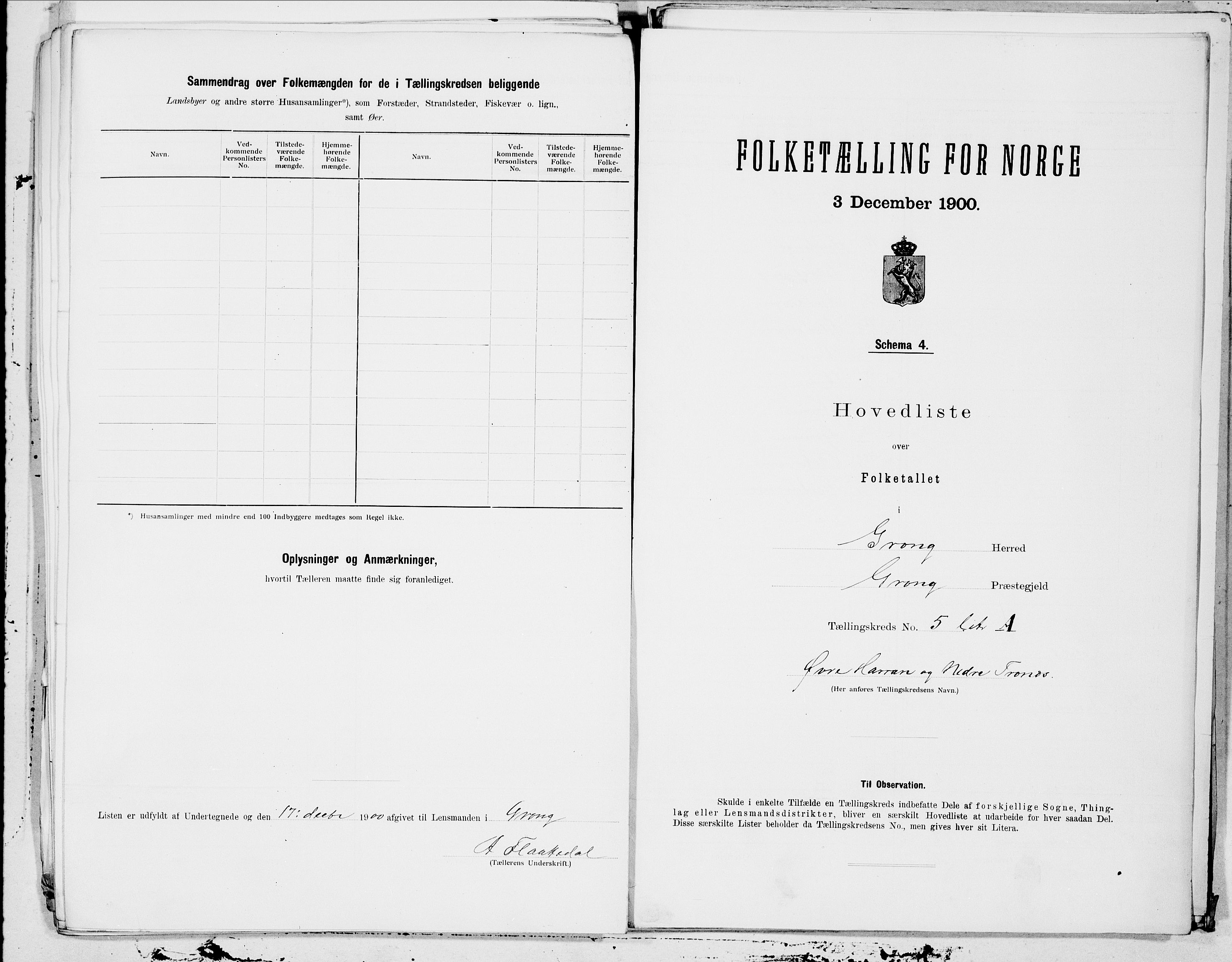 SAT, 1900 census for Grong, 1900, p. 13