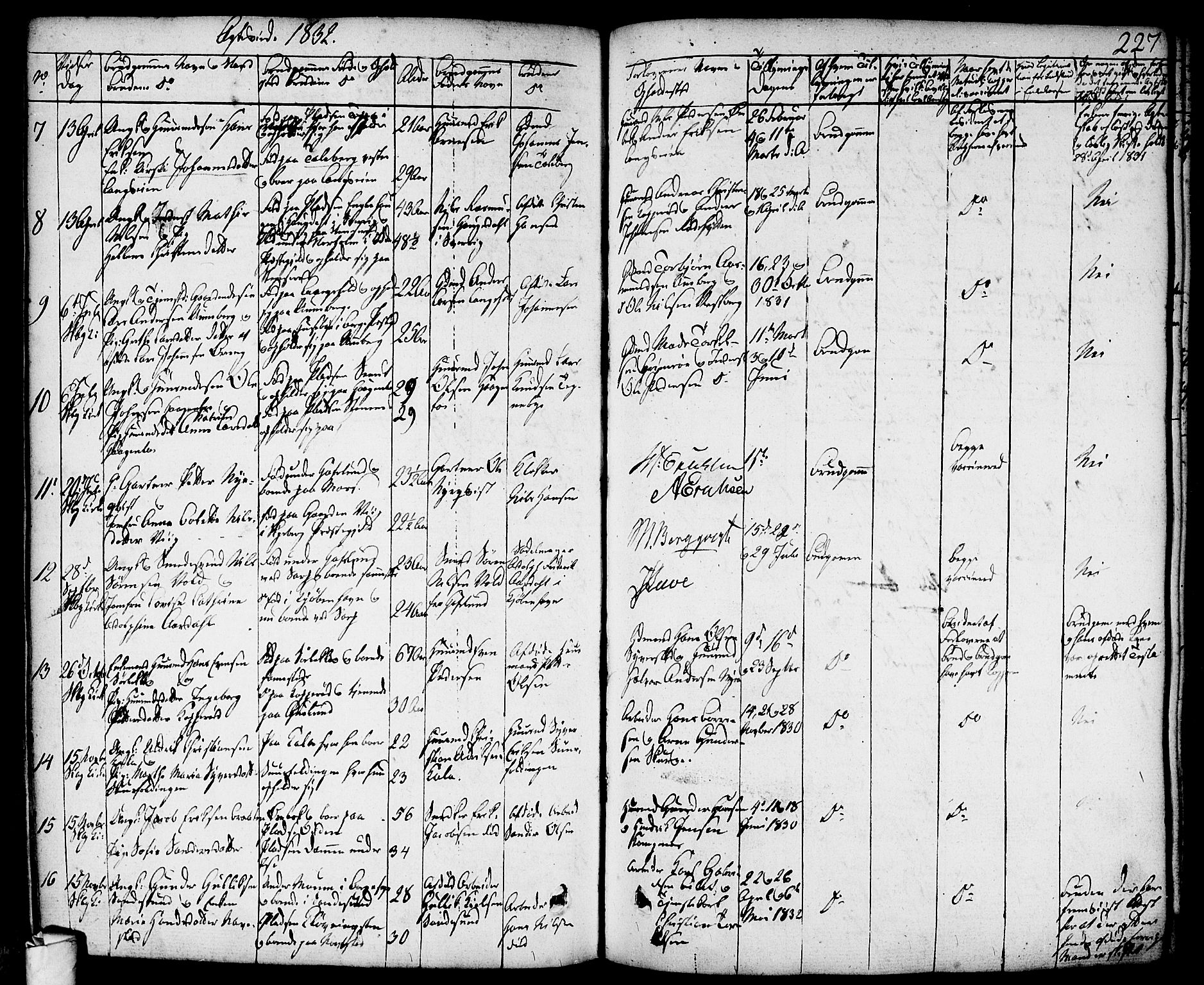 Skjeberg prestekontor Kirkebøker, AV/SAO-A-10923/F/Fa/L0005: Parish register (official) no. I 5, 1830-1845, p. 227