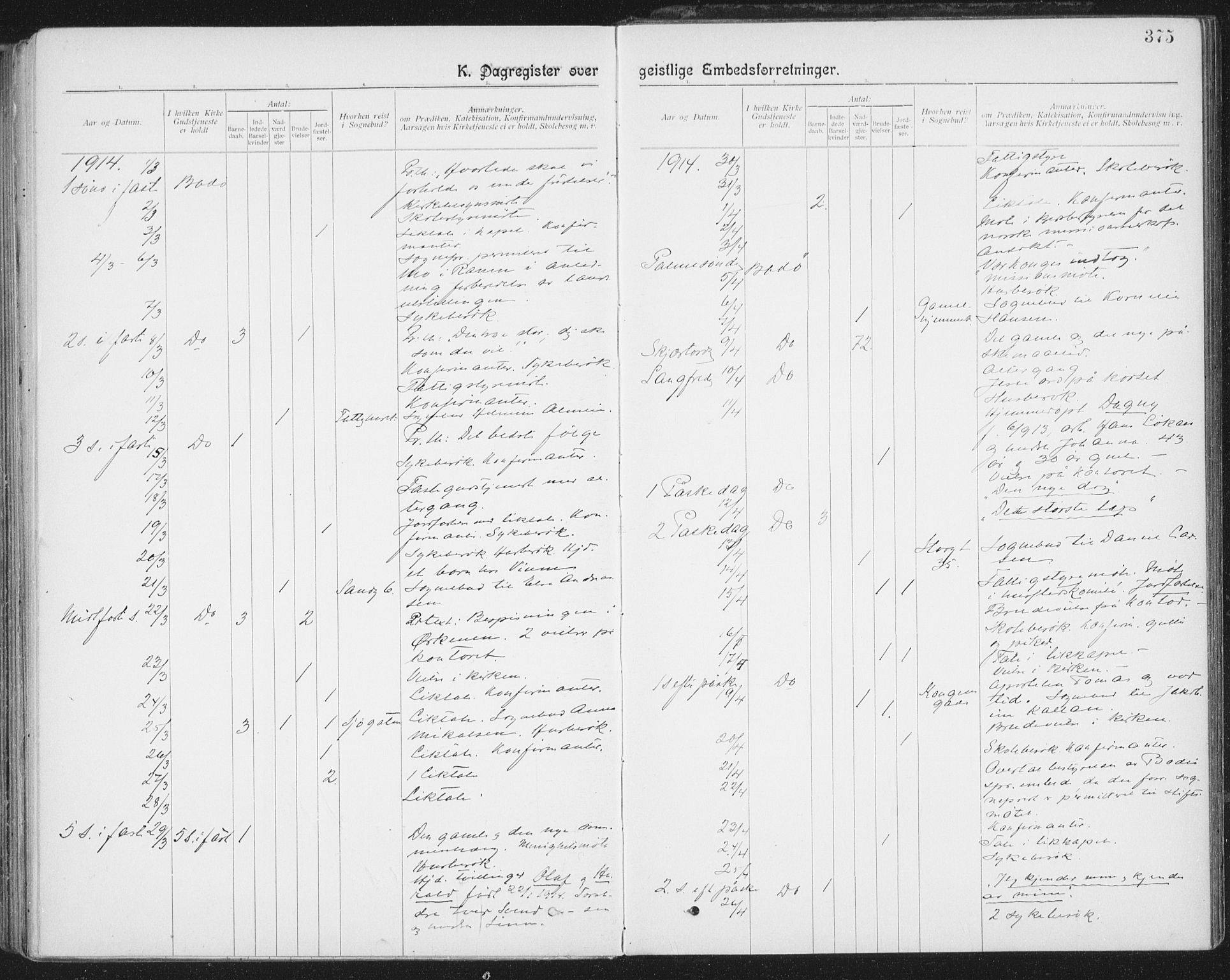 Ministerialprotokoller, klokkerbøker og fødselsregistre - Nordland, SAT/A-1459/801/L0012: Parish register (official) no. 801A12, 1900-1916, p. 375