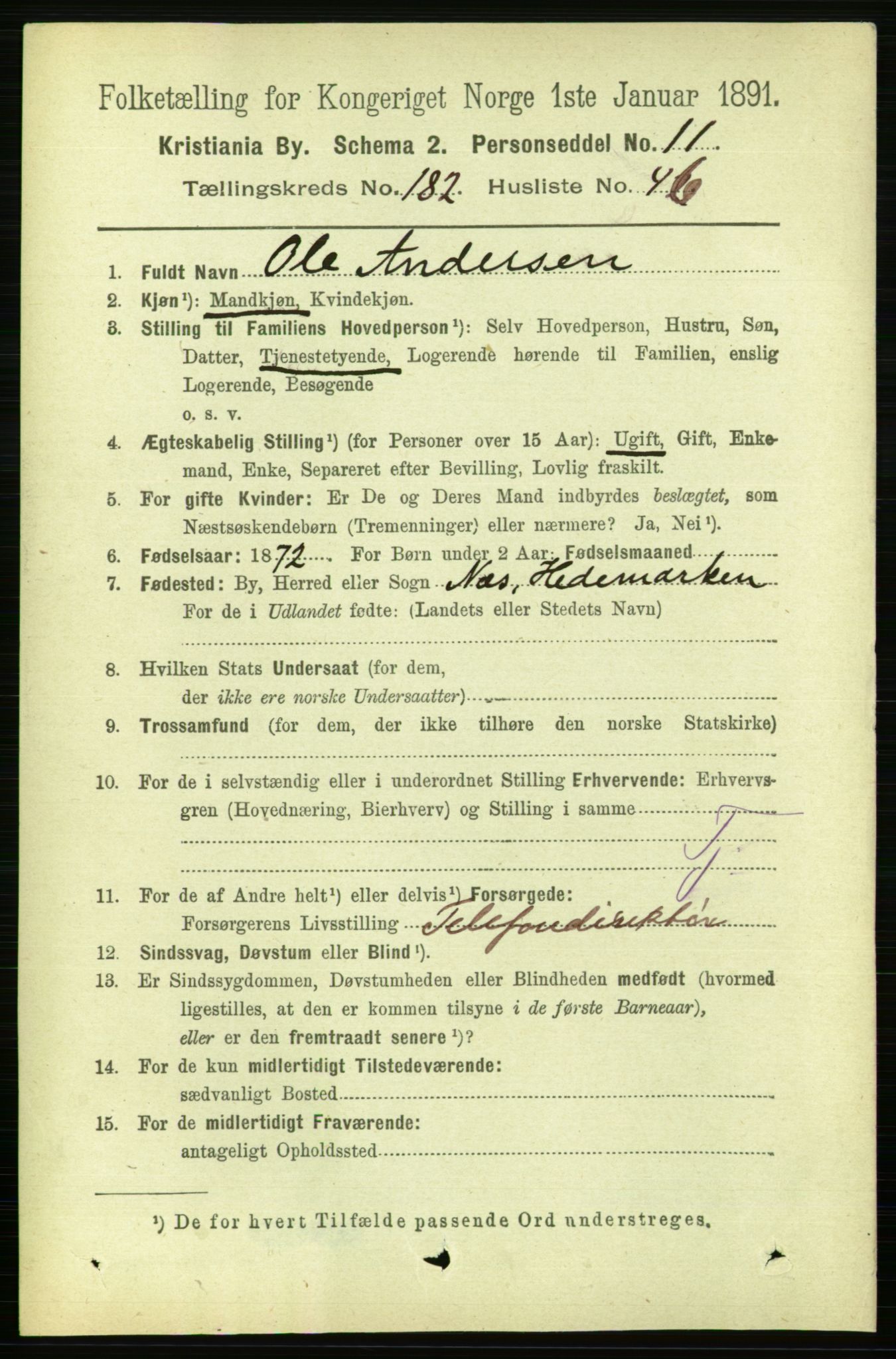 RA, 1891 census for 0301 Kristiania, 1891, p. 109213