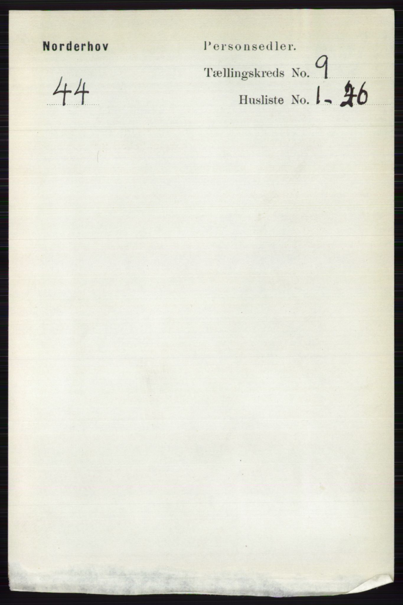 RA, 1891 census for 0613 Norderhov, 1891, p. 6597