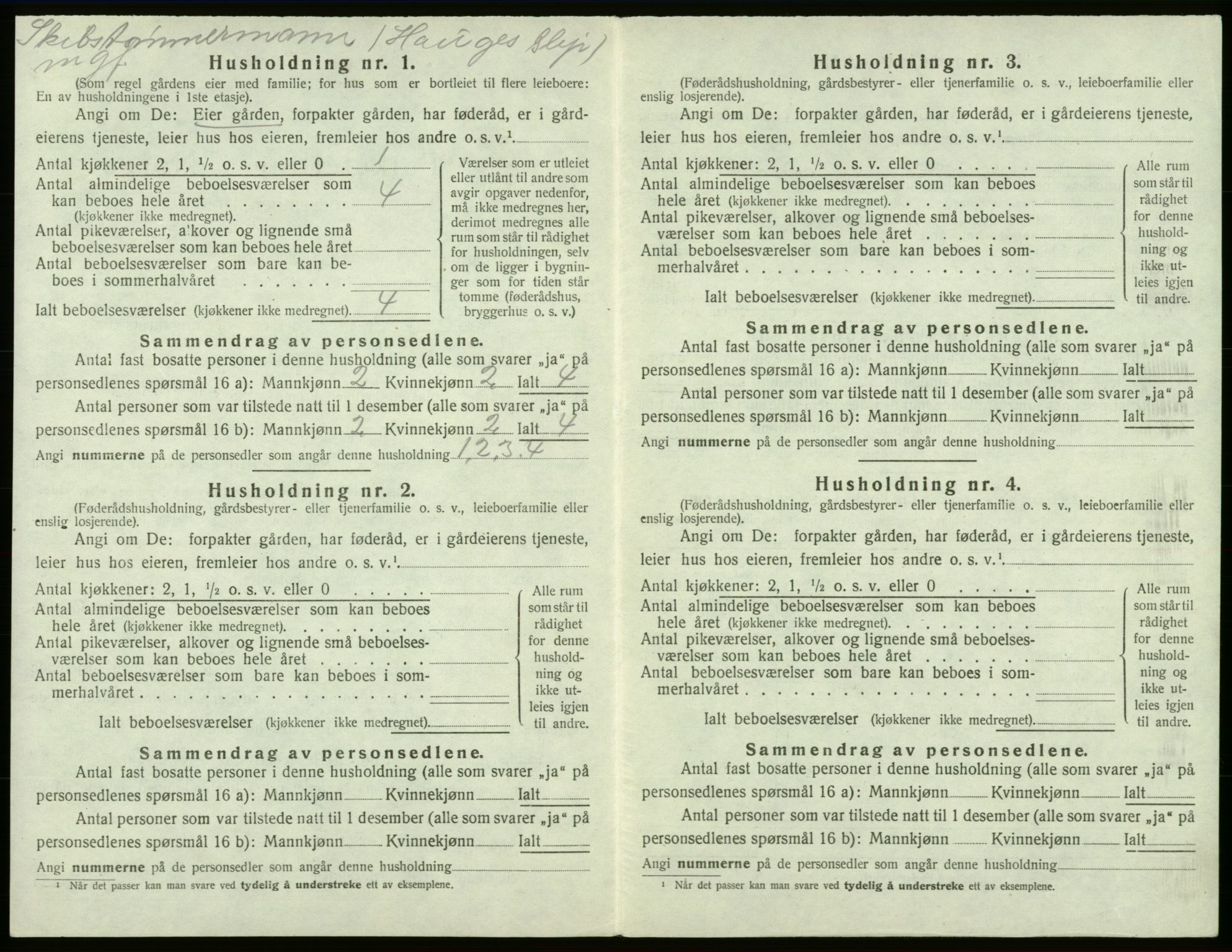 SAB, 1920 census for Valestrand, 1920, p. 320