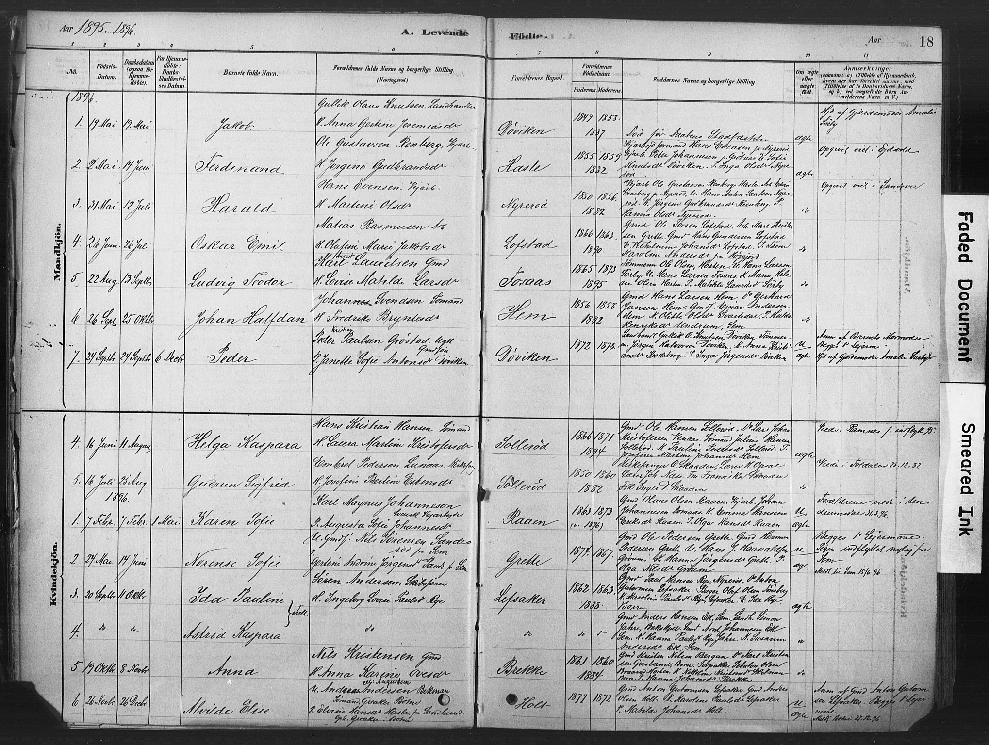 Våle kirkebøker, SAKO/A-334/F/Fb/L0002: Parish register (official) no. II 2, 1878-1907, p. 18