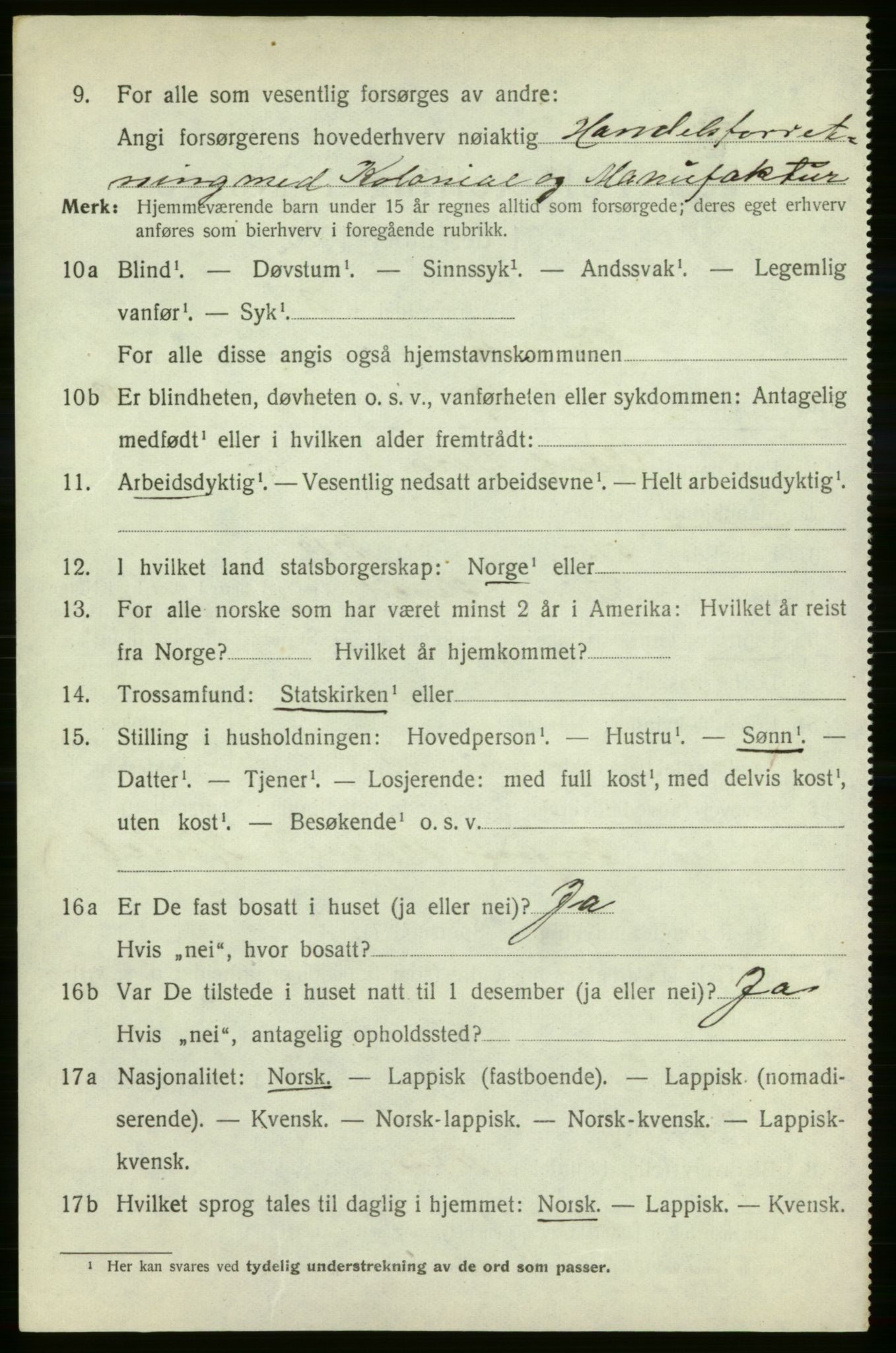 SATØ, 1920 census for Talvik, 1920, p. 1529