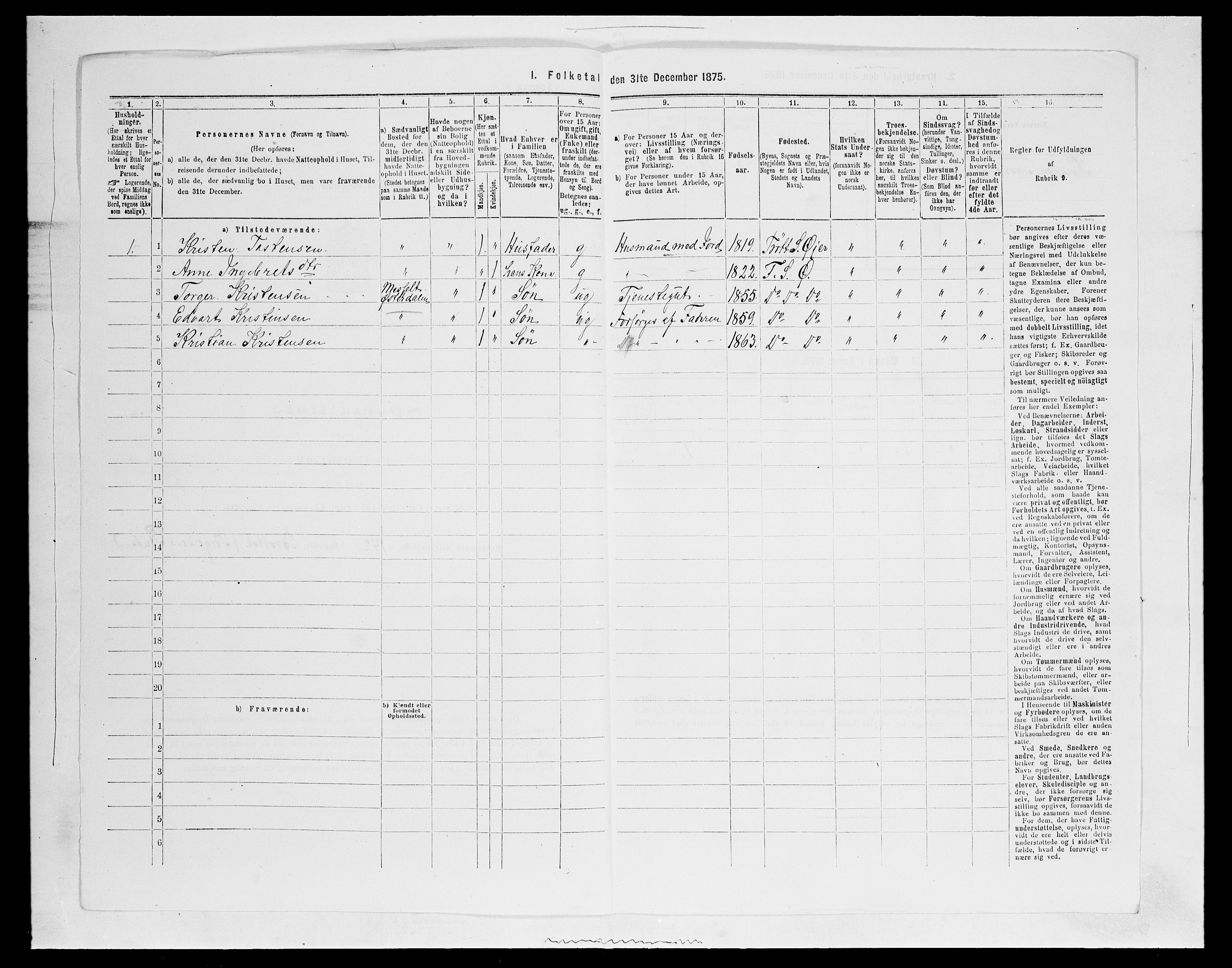 SAH, 1875 census for 0521P Øyer, 1875, p. 965