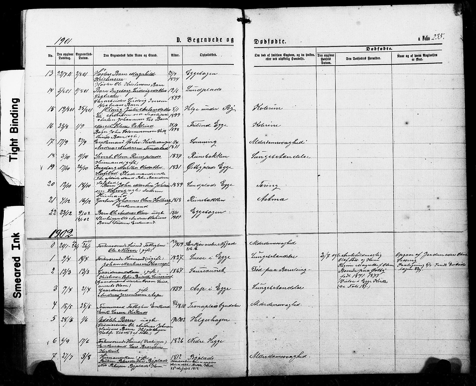 Ministerialprotokoller, klokkerbøker og fødselsregistre - Nord-Trøndelag, SAT/A-1458/740/L0380: Parish register (copy) no. 740C01, 1868-1902, p. 235