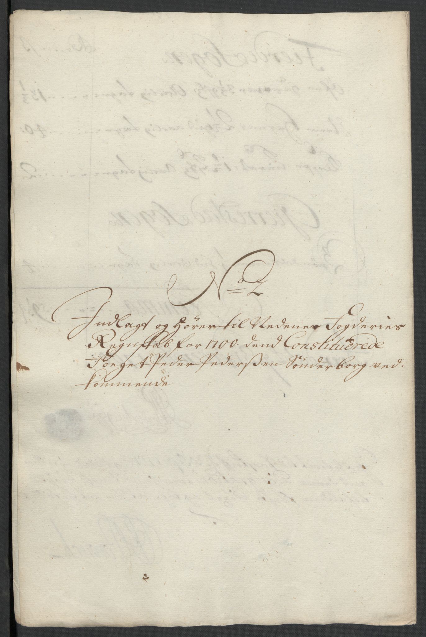 Rentekammeret inntil 1814, Reviderte regnskaper, Fogderegnskap, RA/EA-4092/R39/L2315: Fogderegnskap Nedenes, 1700-1701, p. 33