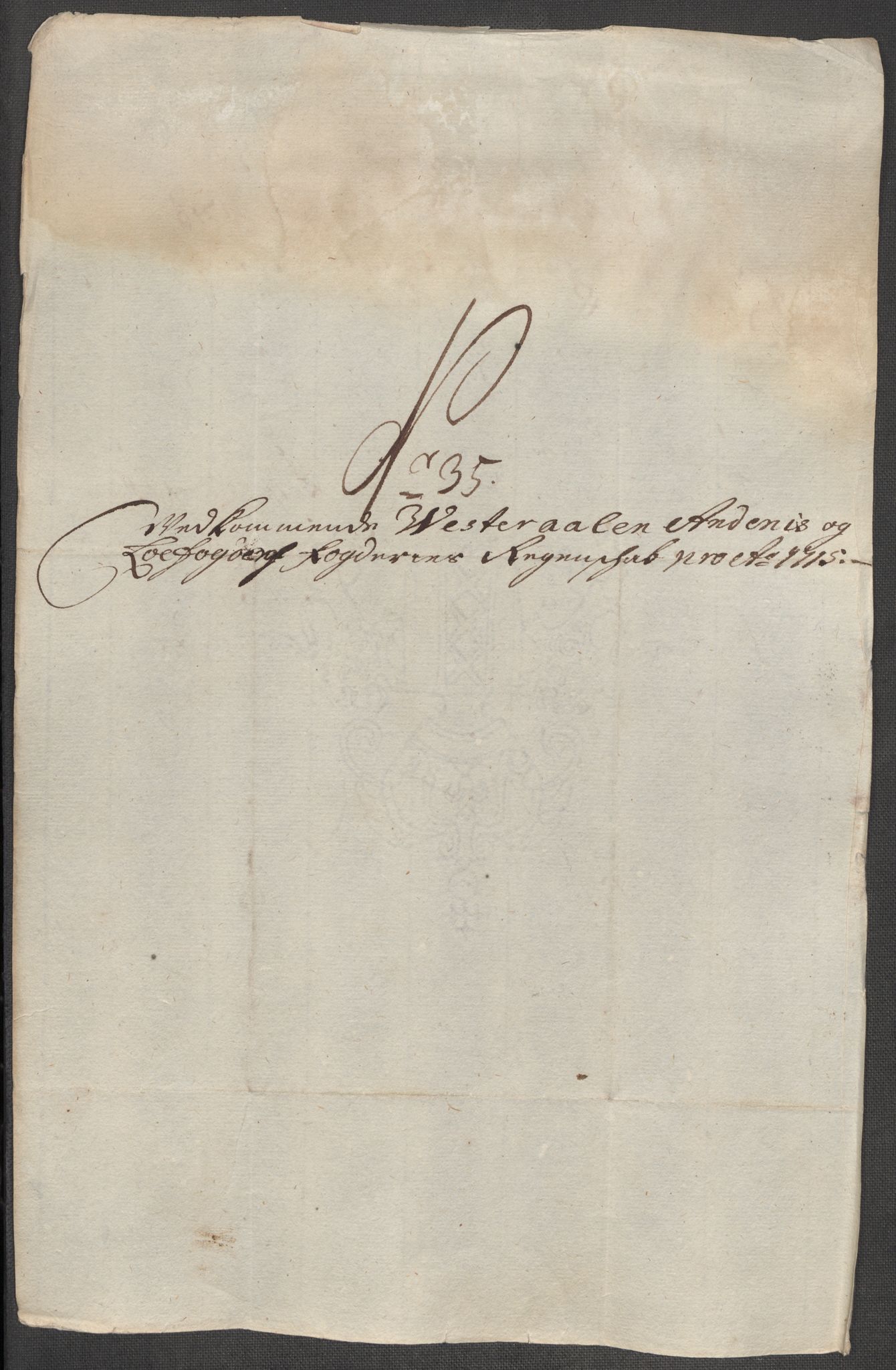 Rentekammeret inntil 1814, Reviderte regnskaper, Fogderegnskap, AV/RA-EA-4092/R67/L4681: Fogderegnskap Vesterålen, Andenes og Lofoten, 1715, p. 197