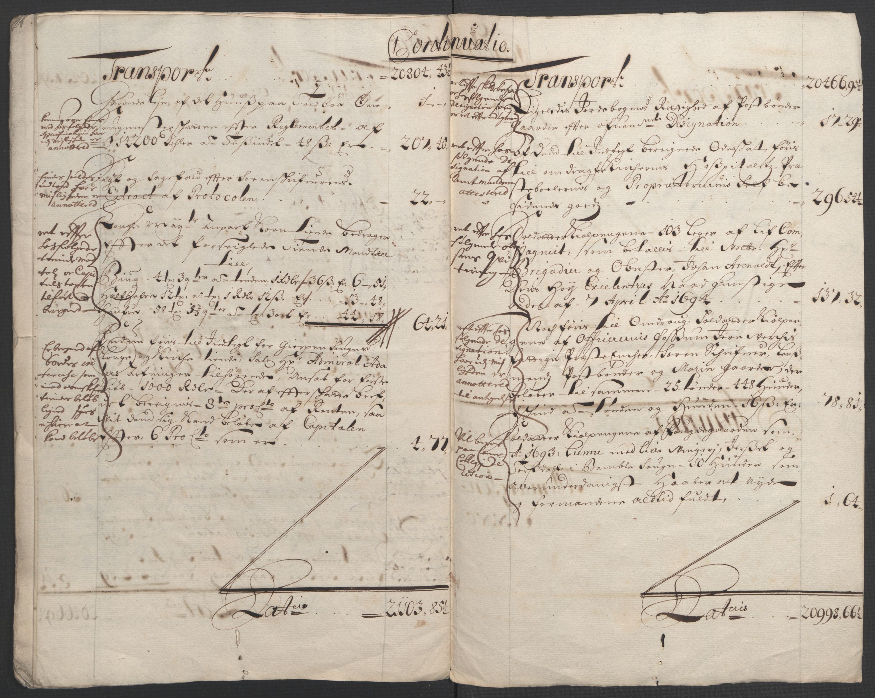 Rentekammeret inntil 1814, Reviderte regnskaper, Fogderegnskap, AV/RA-EA-4092/R36/L2092: Fogderegnskap Øvre og Nedre Telemark og Bamble, 1694, p. 20