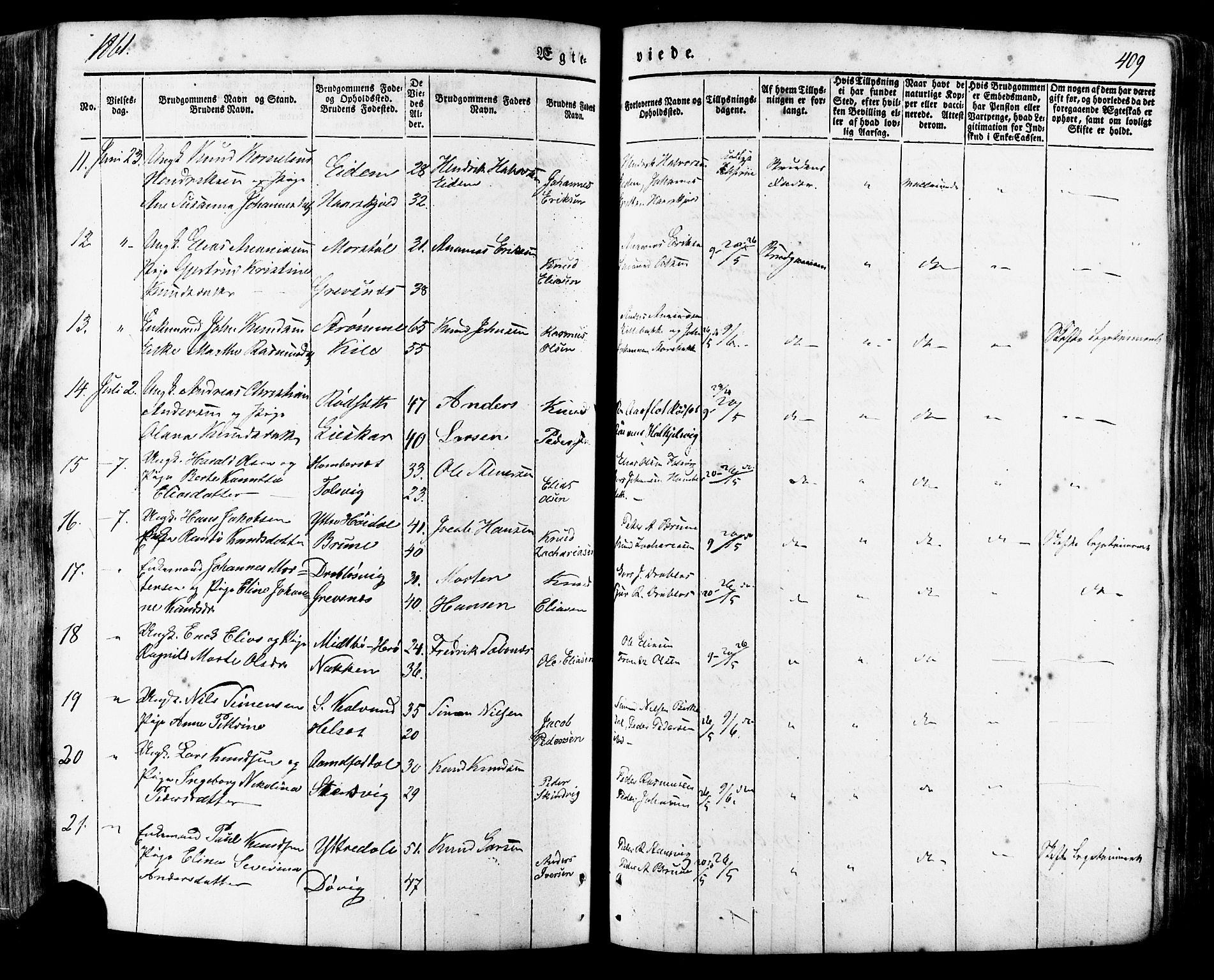 Ministerialprotokoller, klokkerbøker og fødselsregistre - Møre og Romsdal, SAT/A-1454/511/L0140: Parish register (official) no. 511A07, 1851-1878, p. 409