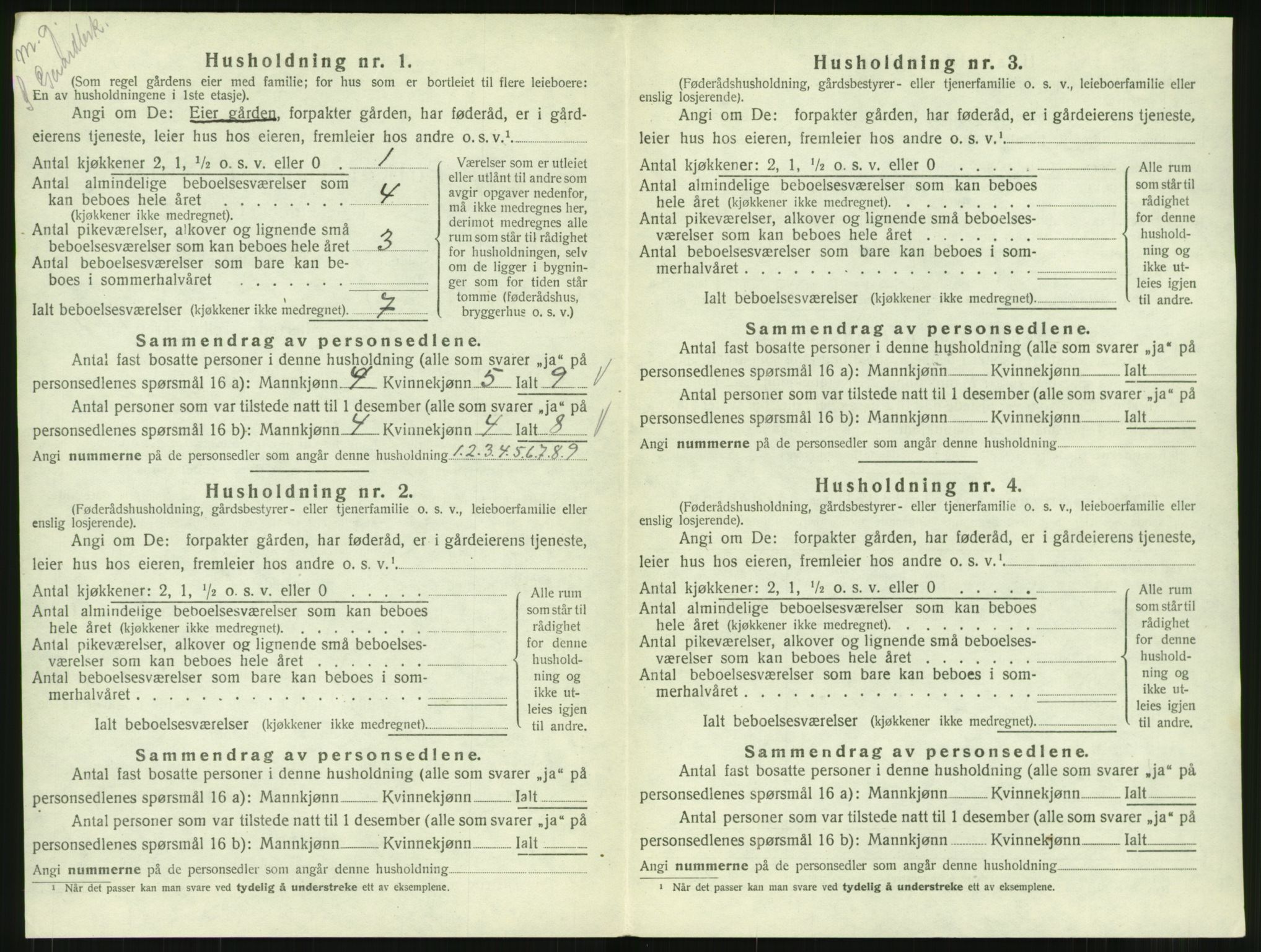 SAT, 1920 census for Åsskard, 1920, p. 224