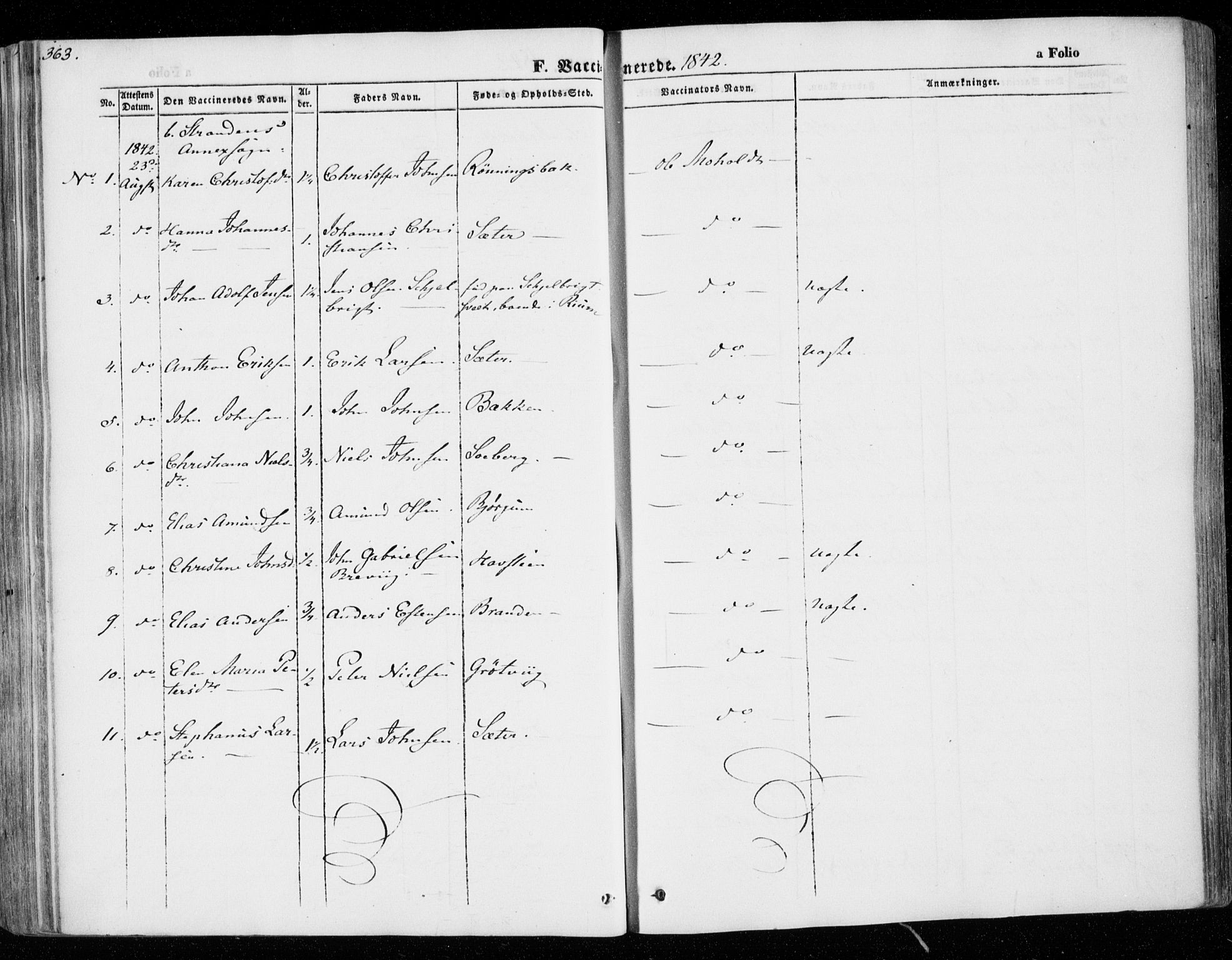 Ministerialprotokoller, klokkerbøker og fødselsregistre - Nord-Trøndelag, AV/SAT-A-1458/701/L0007: Parish register (official) no. 701A07 /1, 1842-1854, p. 363