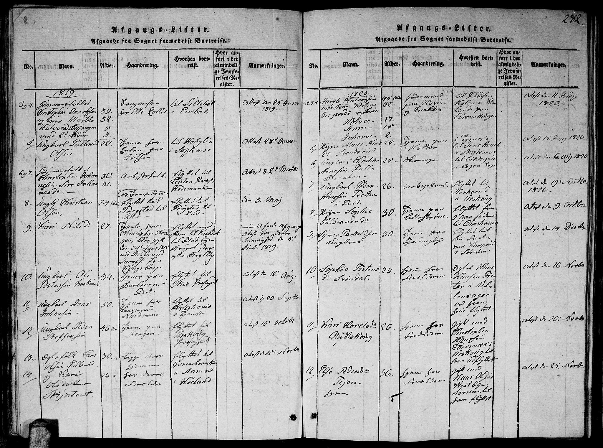 Fet prestekontor Kirkebøker, AV/SAO-A-10370a/G/Ga/L0001: Parish register (copy) no. I 1, 1815-1842, p. 282