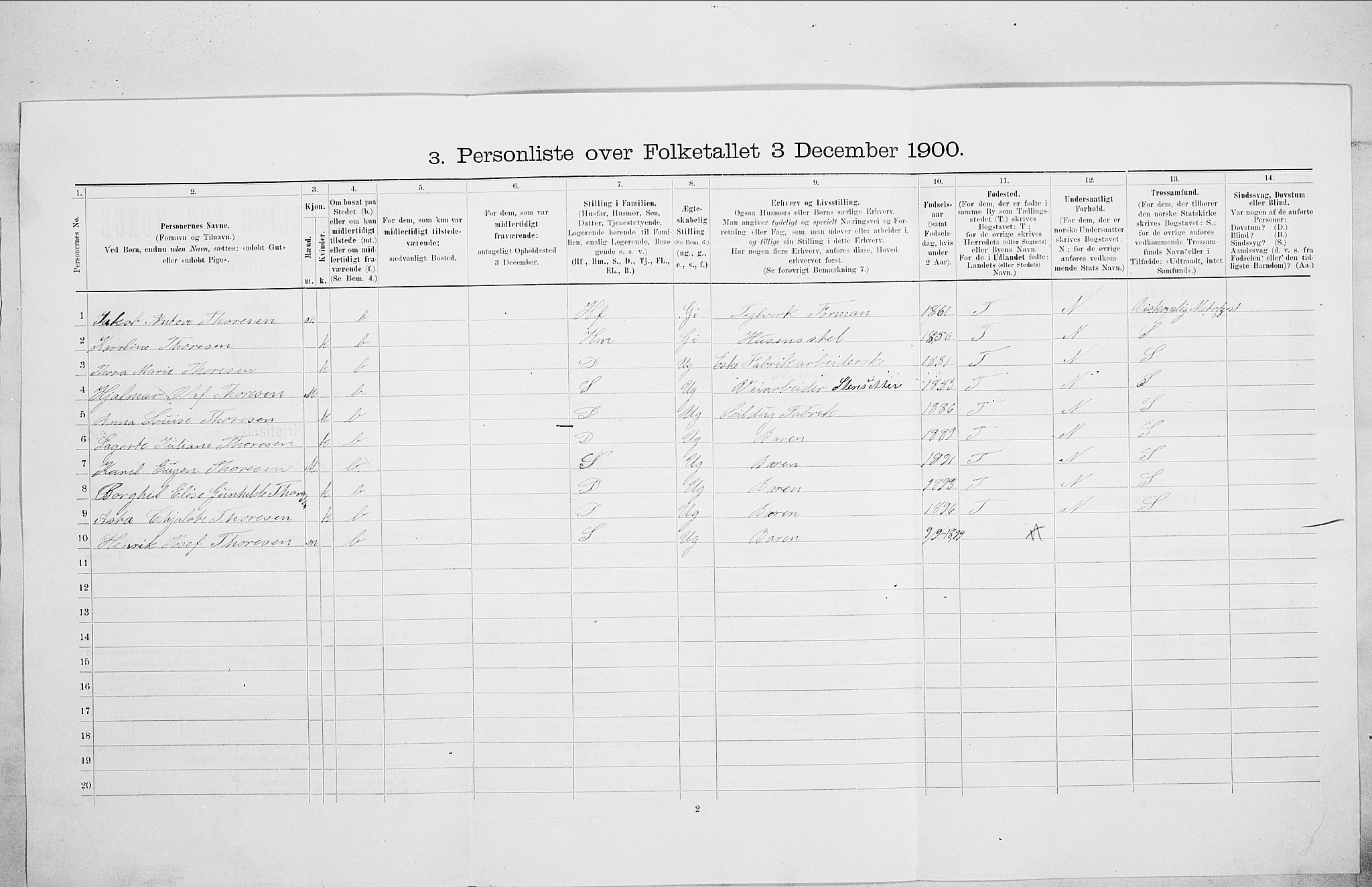 SAO, 1900 census for Kristiania, 1900, p. 64462