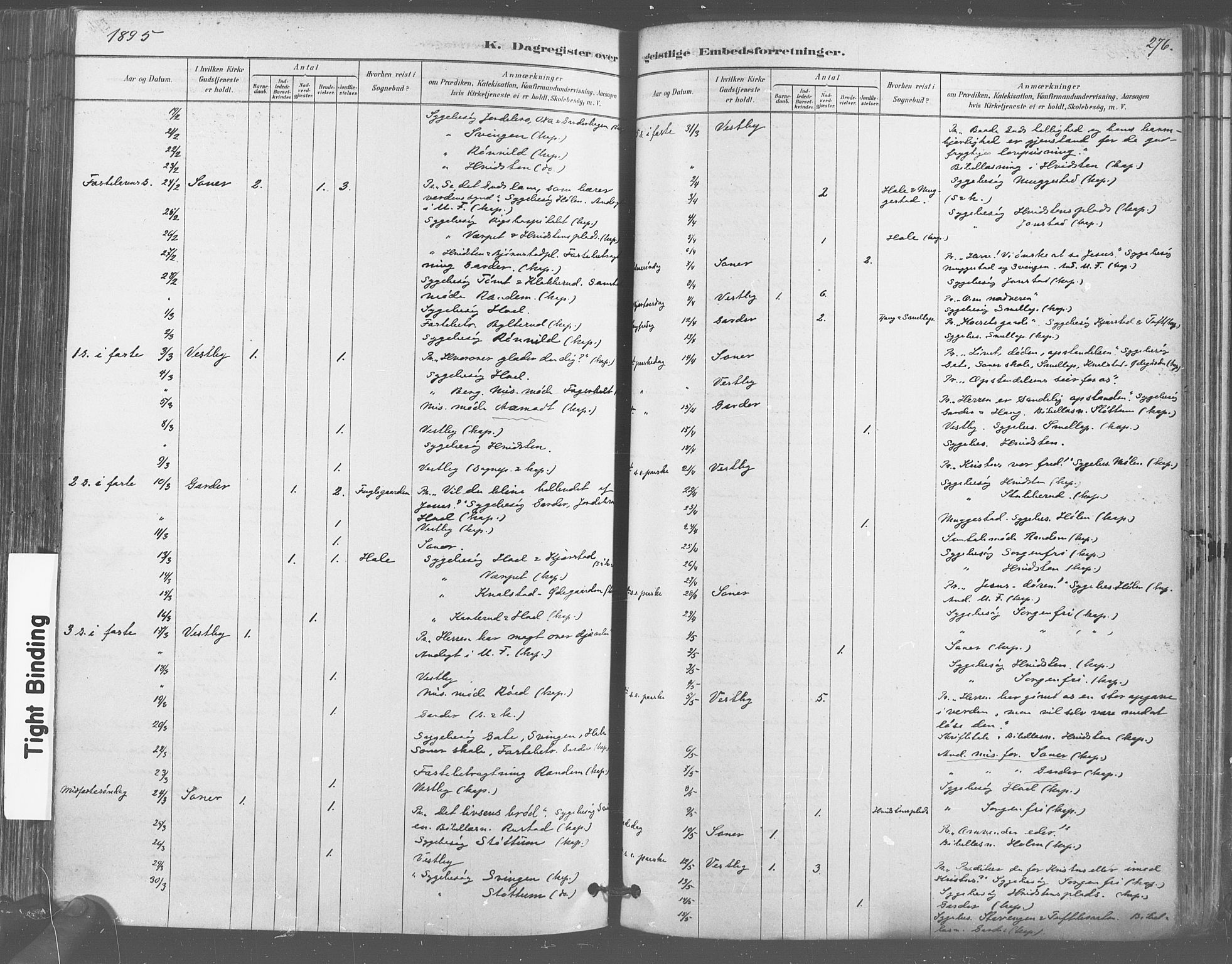 Vestby prestekontor Kirkebøker, AV/SAO-A-10893/F/Fa/L0009: Parish register (official) no. I 9, 1878-1900, p. 276