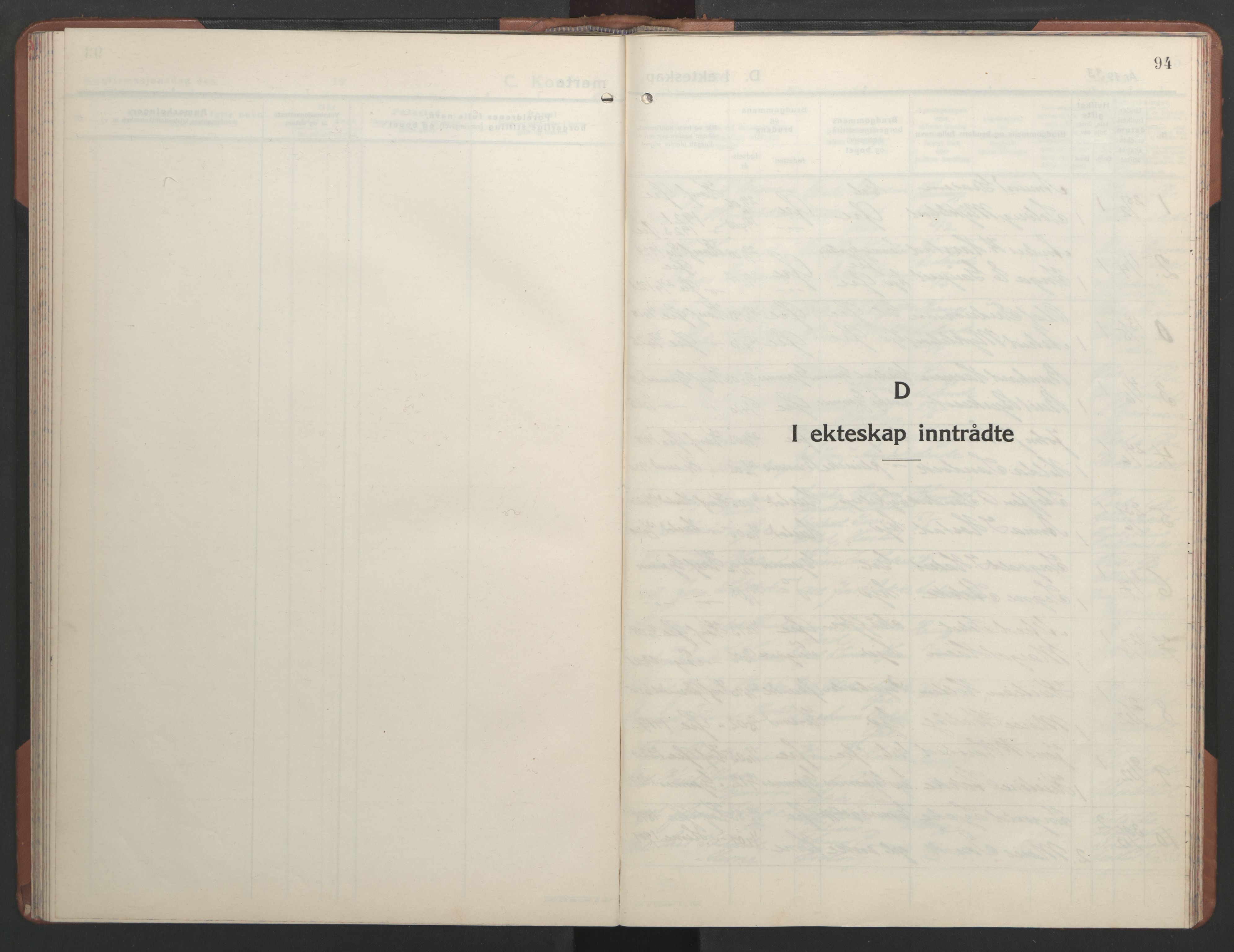 Ministerialprotokoller, klokkerbøker og fødselsregistre - Møre og Romsdal, AV/SAT-A-1454/584/L0971: Parish register (copy) no. 584C04, 1933-1946, p. 94