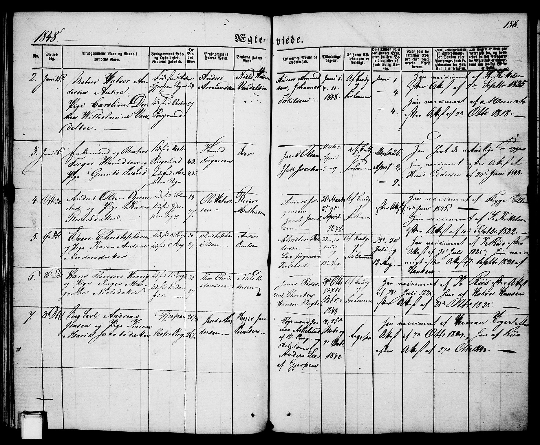 Porsgrunn kirkebøker , SAKO/A-104/G/Ga/L0002: Parish register (copy) no. I 2, 1847-1877, p. 158