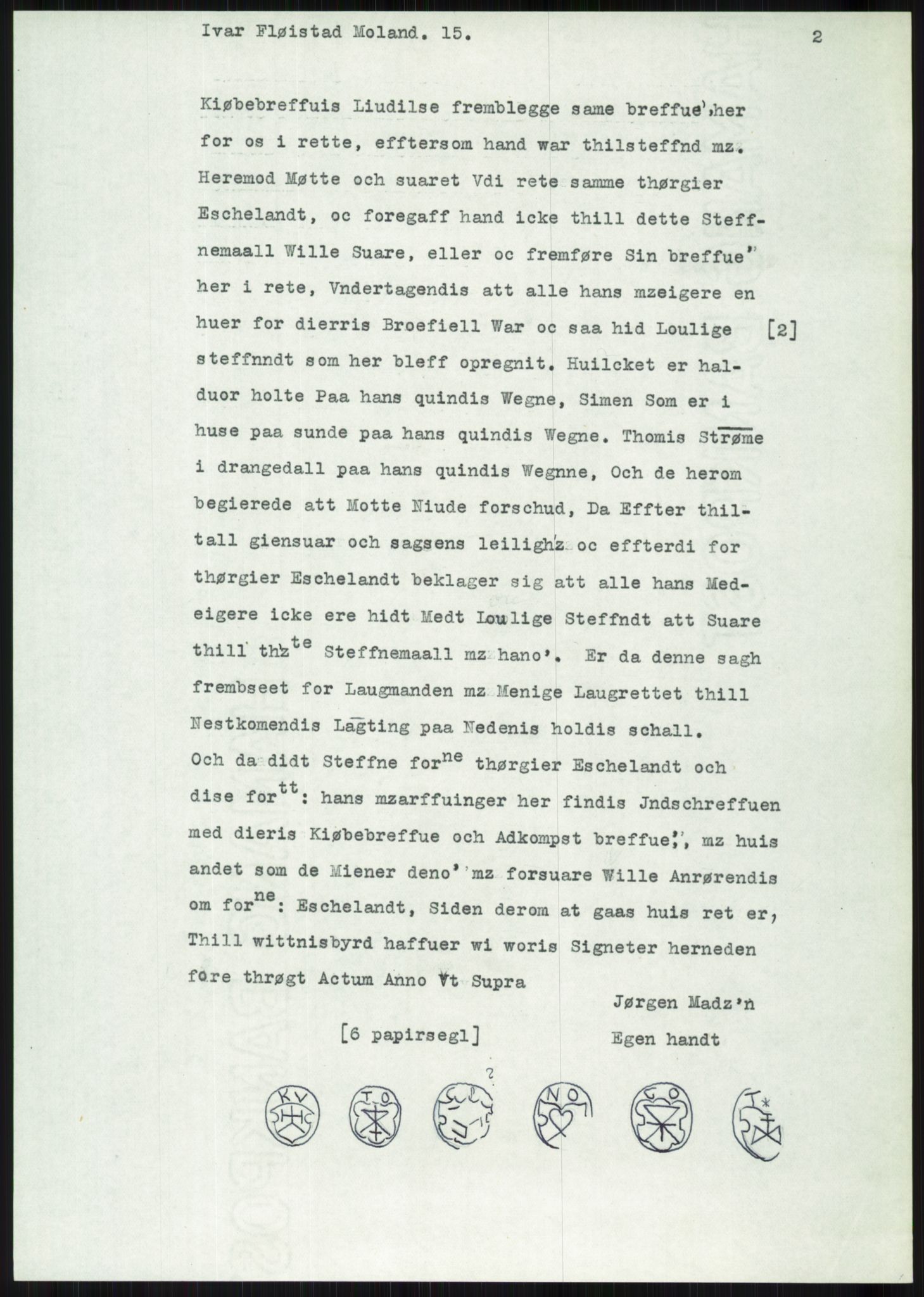 Samlinger til kildeutgivelse, Diplomavskriftsamlingen, AV/RA-EA-4053/H/Ha, p. 2053